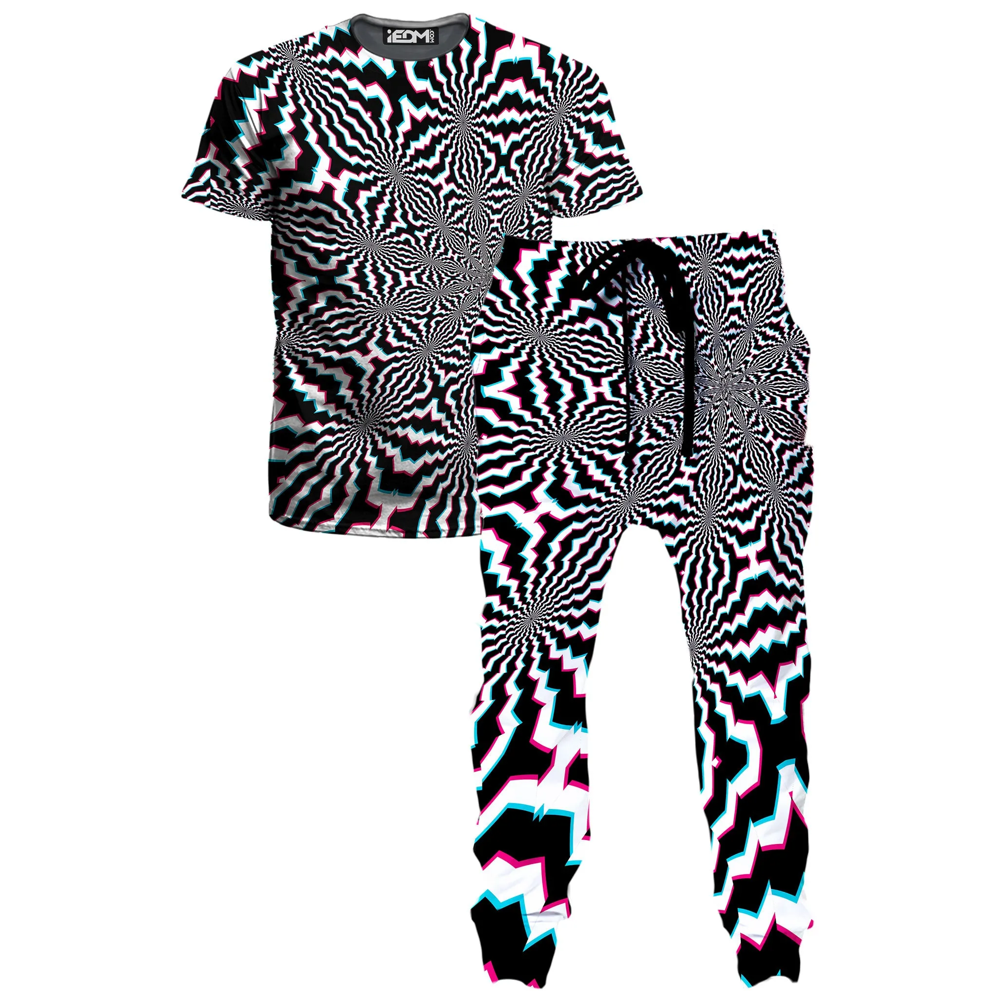 Fractal Ripples T-Shirt and Joggers Combo sold by iEDM