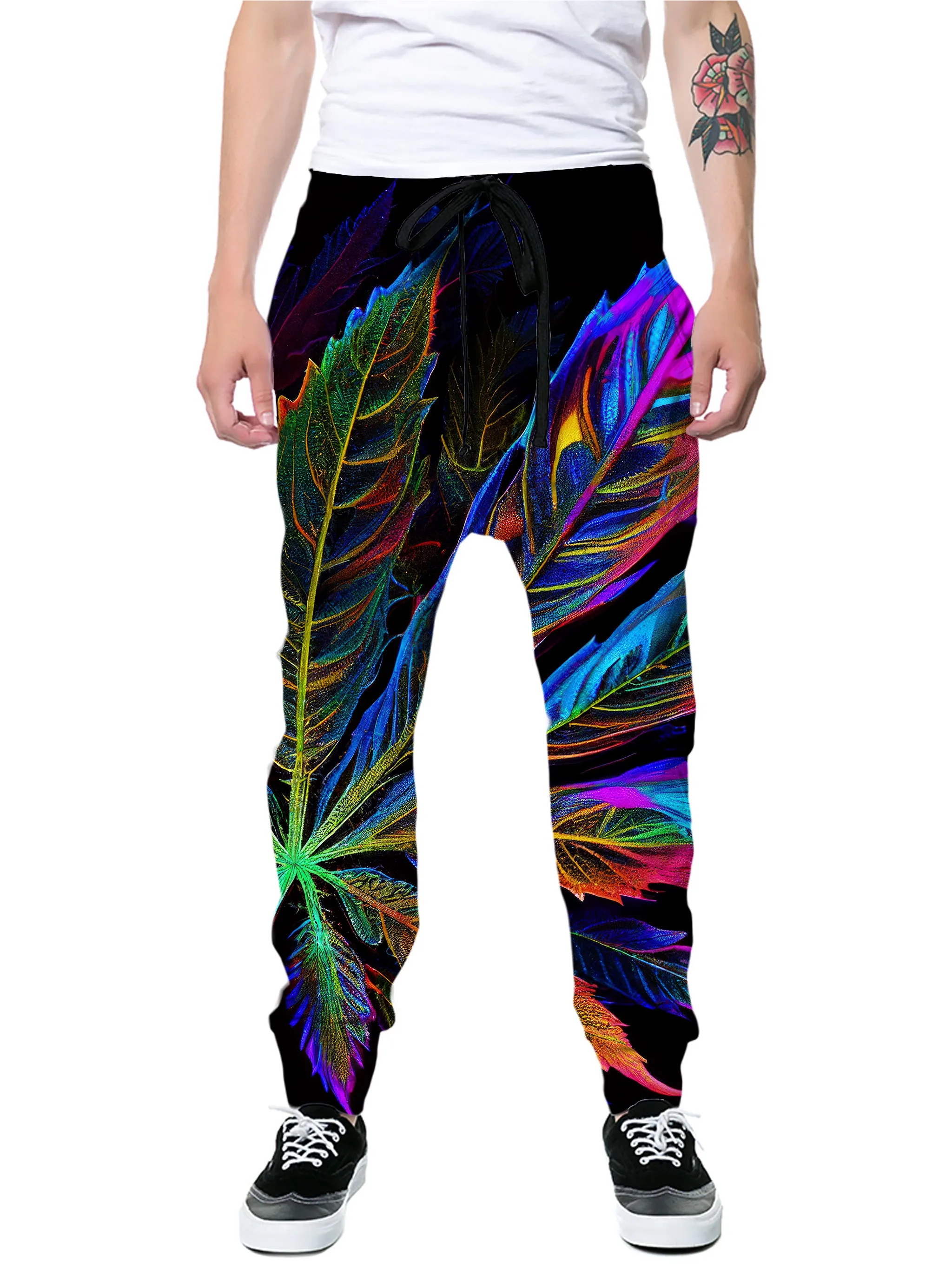 Blacklight Weed Zip-Up Hoodie and Joggers Combo sold by iEDM product image thumbnail 3