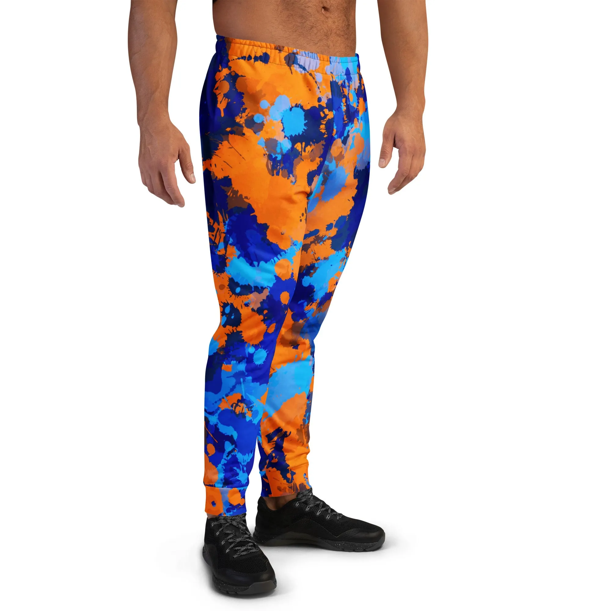 Blue and Orange Paint Splatter 2 Joggers sold by iEDM product image thumbnail 3