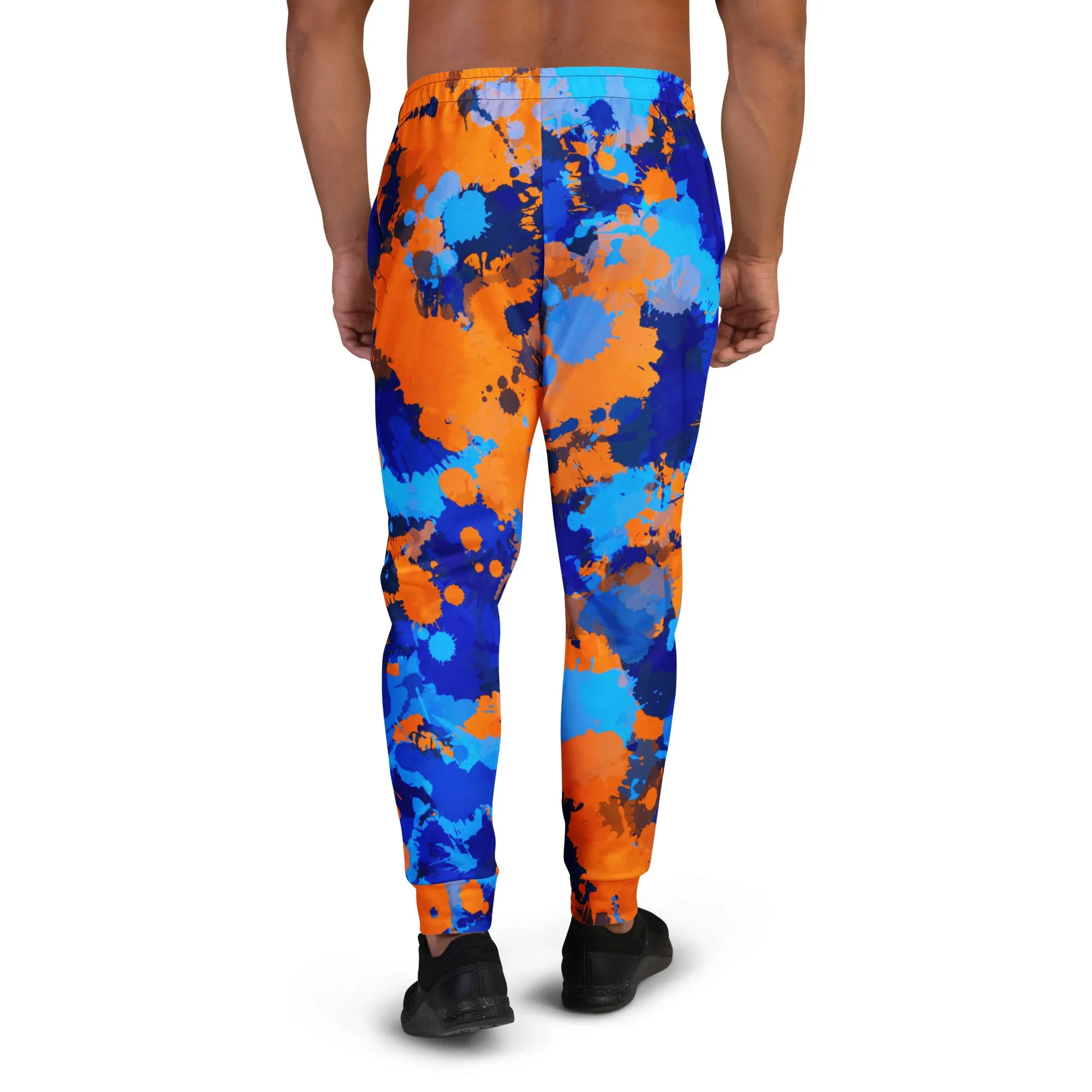 Blue and Orange Paint Splatter 2 Joggers sold by iEDM product image thumbnail 4