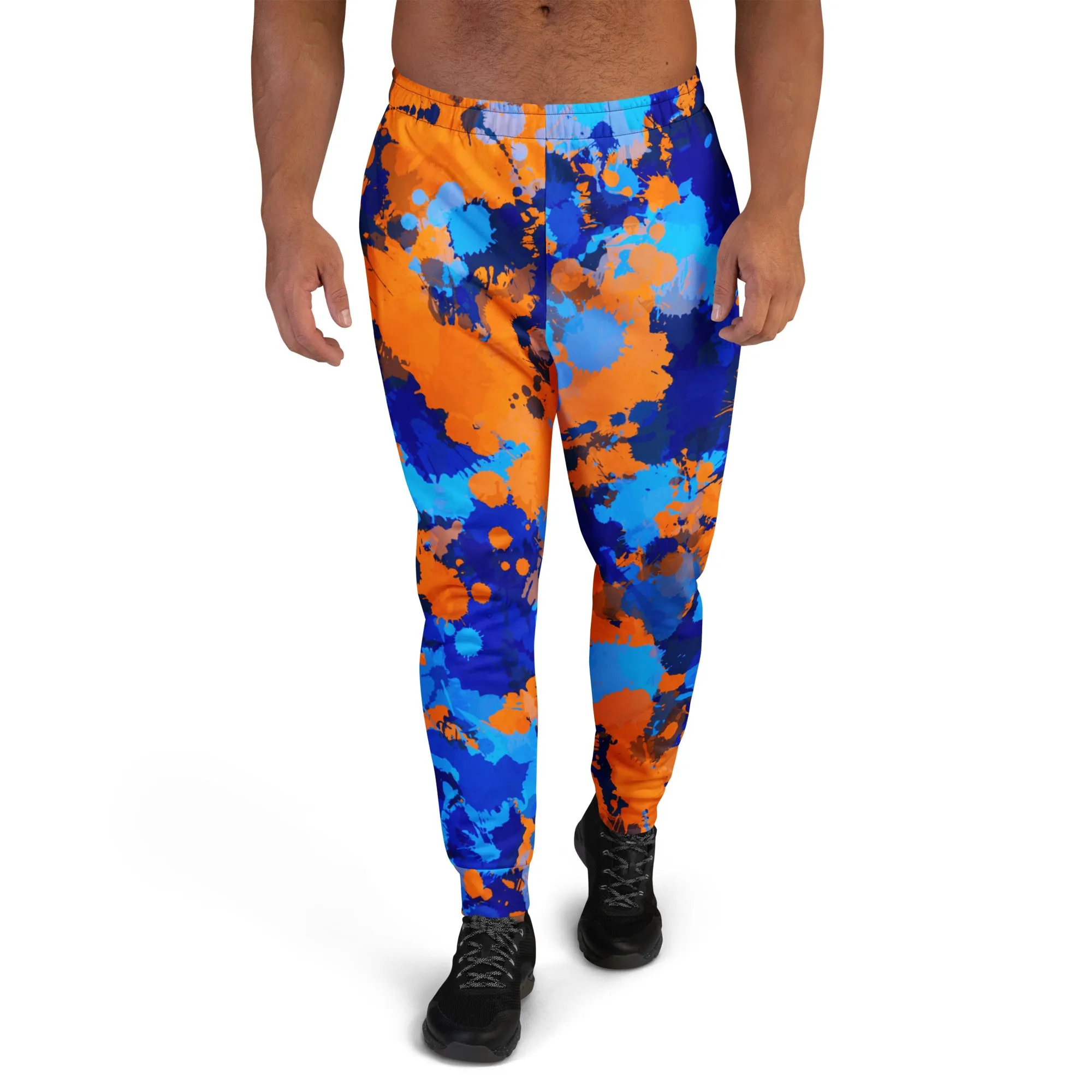 Blue and Orange Paint Splatter 2 Joggers sold by iEDM product image thumbnail 2