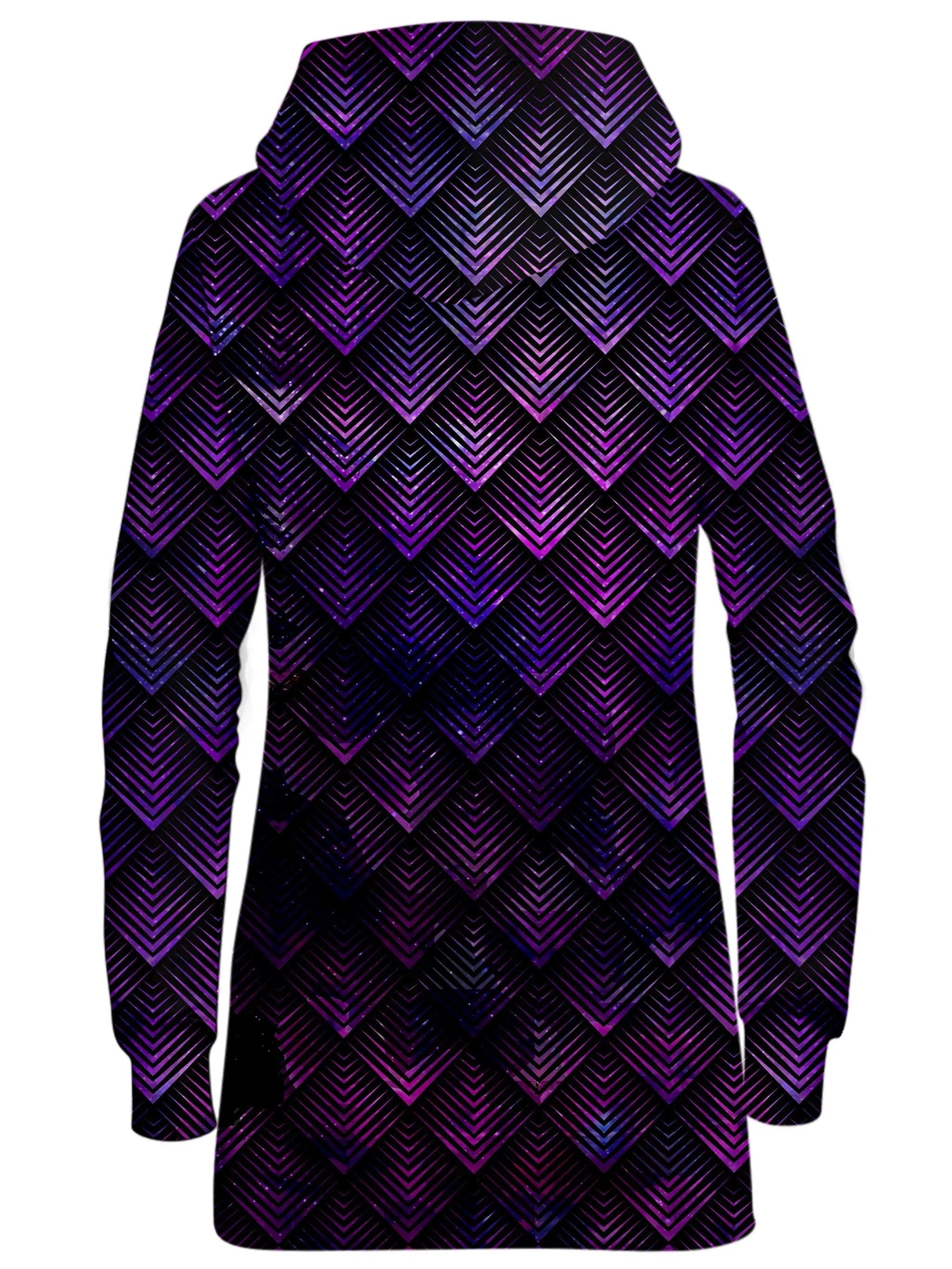 Galactic Dragon Scale Purple Hoodie Dress sold by iEDM product image thumbnail 2