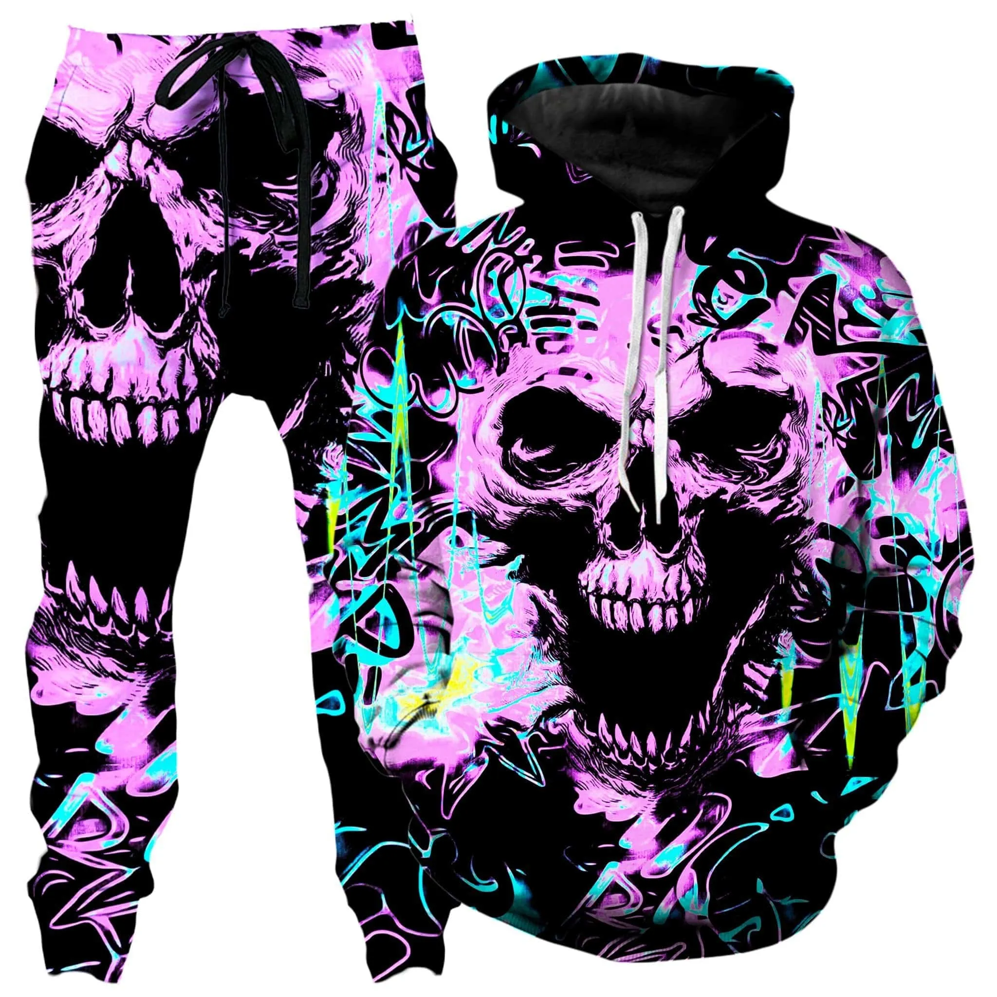Skull Graffiti Hoodie and Joggers Combo sold by iEDM
