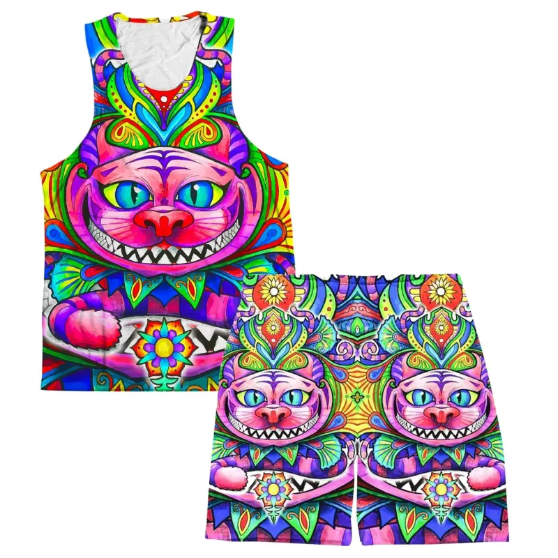 Cheshire Cat Men's Tank and Shorts Combo sold by iEDM