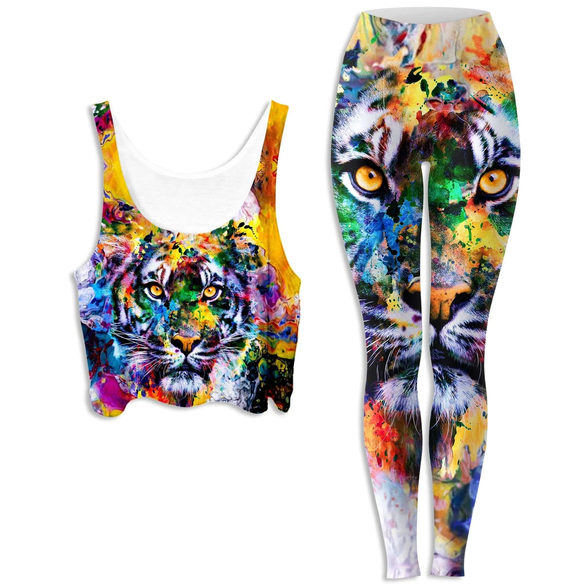 Tiger Crop Top and Leggings Combo sold by iEDM