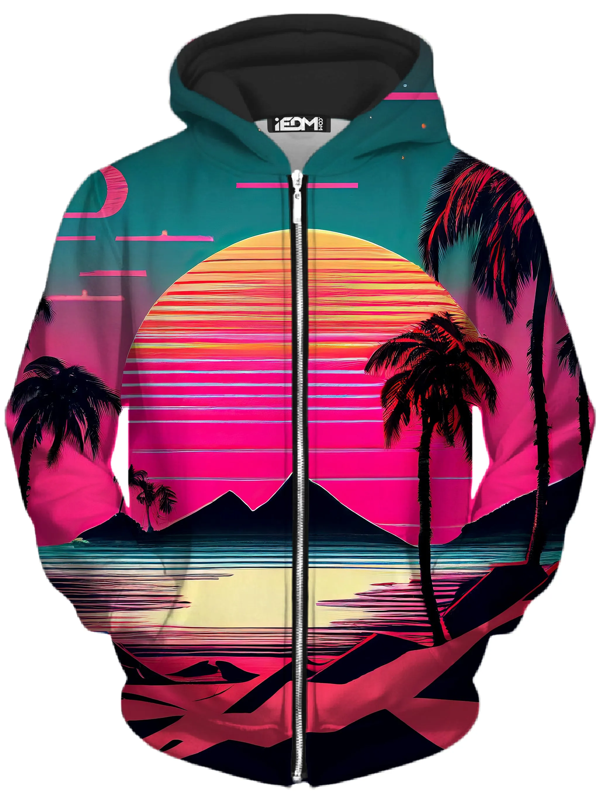 Beach Sunset Zip-Up Hoodie and Joggers Combo sold by iEDM product image thumbnail 2