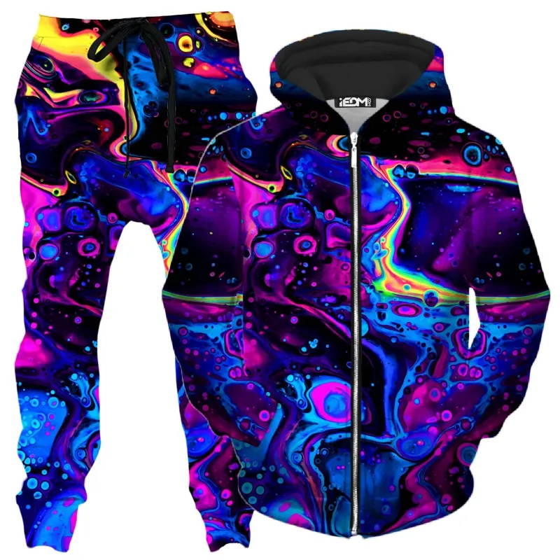 Acid Bath Zip-Up Hoodie and Joggers Combo sold by iEDM