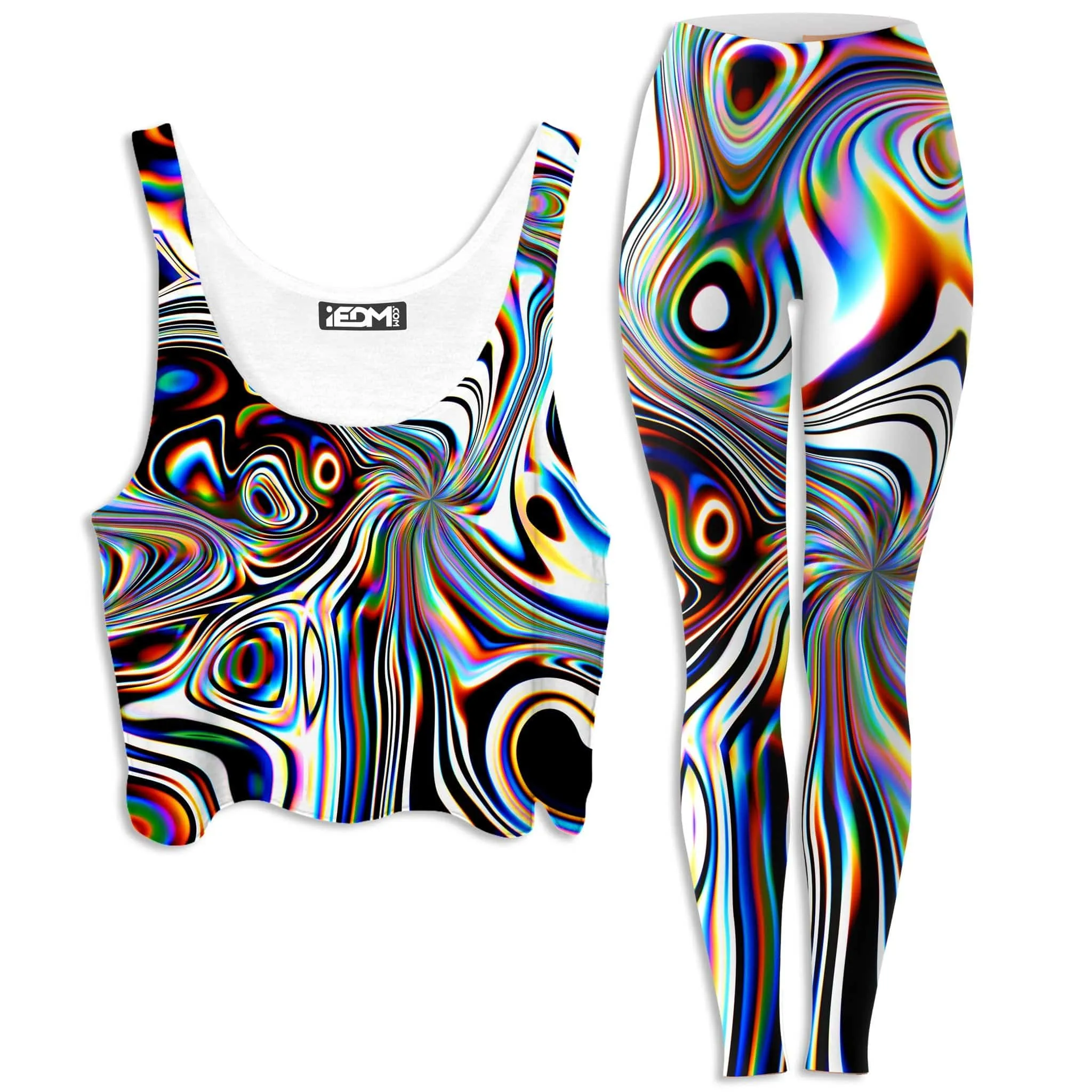 Oil Aura Crop Top and Leggings Combo sold by iEDM