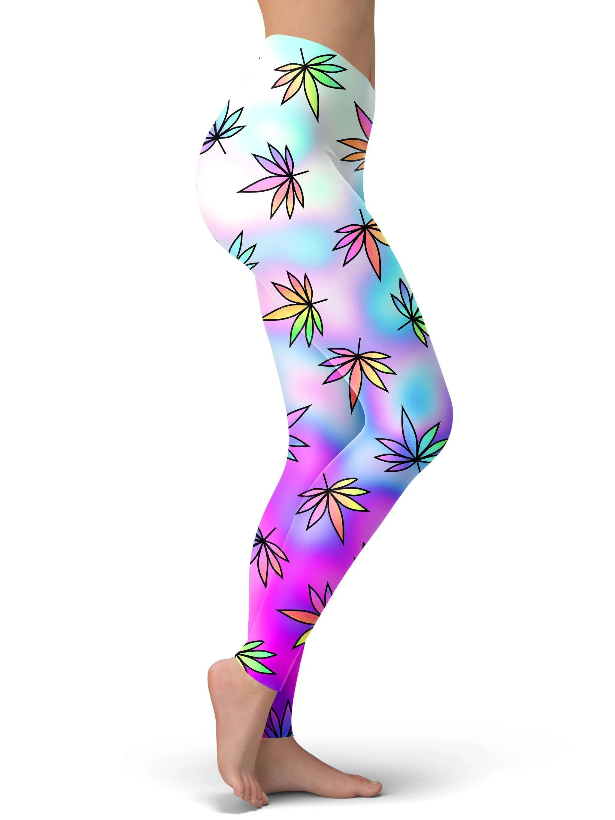 Cascading Marijuana Leggings sold by iEDM product image thumbnail 2