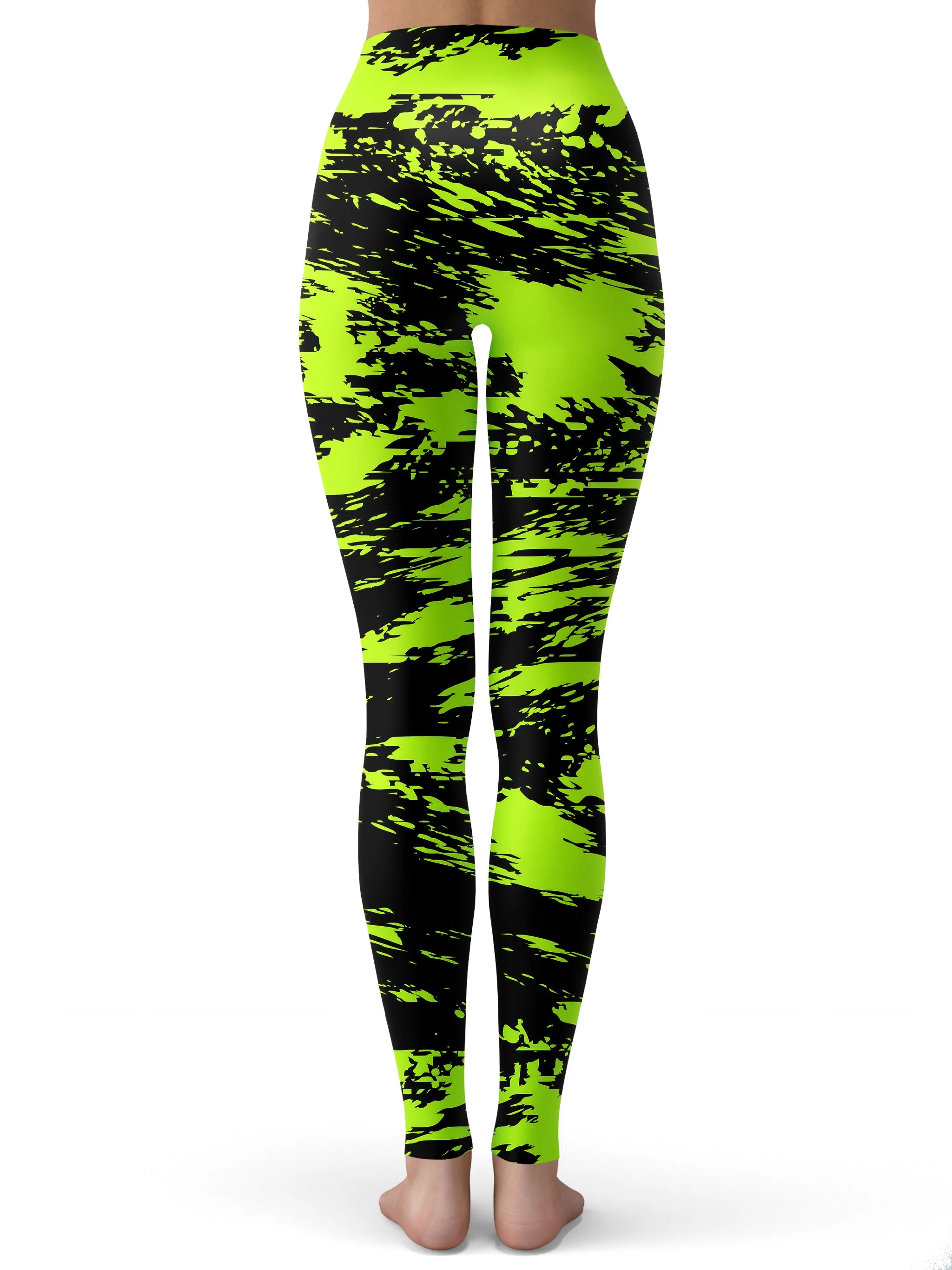 Black Lime Bolt Glitch Leggings sold by iEDM product image thumbnail 3