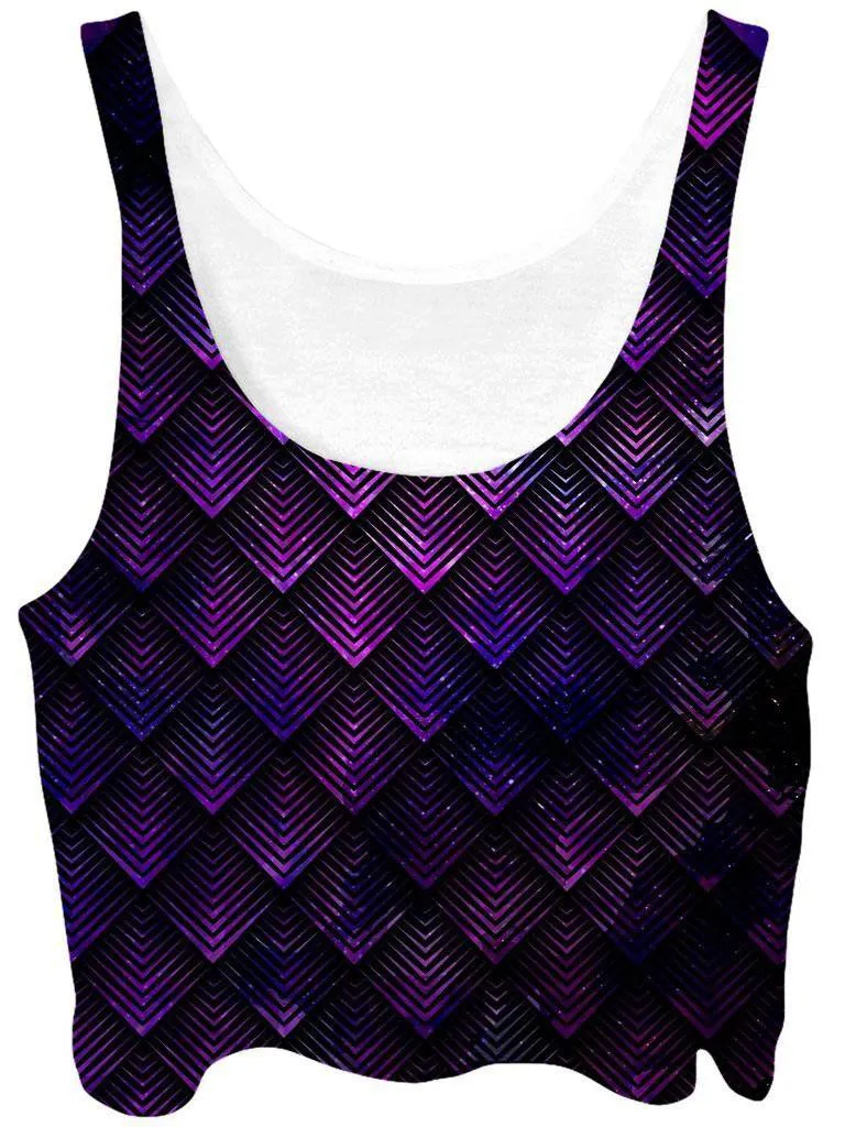 Galactic Dragon Scale Purple Crop Top and Leggings Combo sold by iEDM product image thumbnail 2