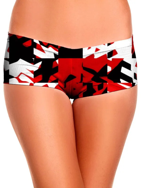 Red Digital Booty Shorts sold by iEDM
