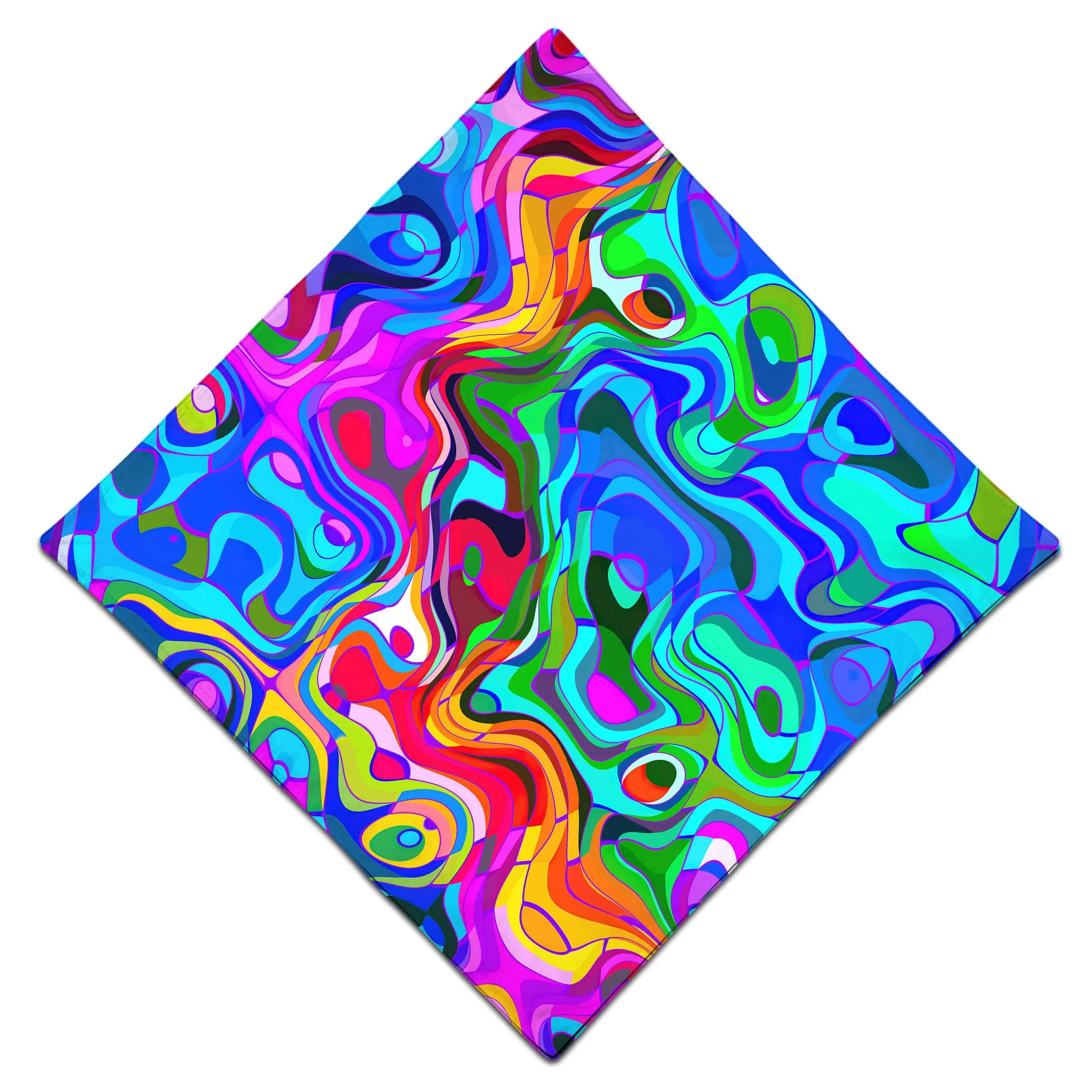 Rainbow Waves Bandana sold by iEDM product image thumbnail 3