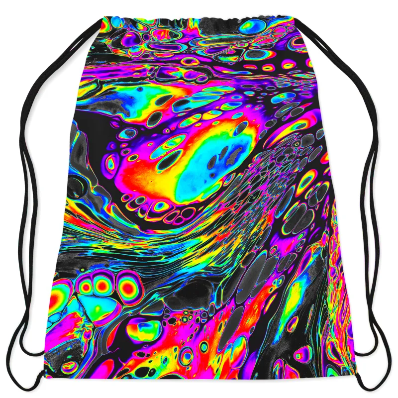 Rainbow Magma Drawstring Bag sold by iEDM
