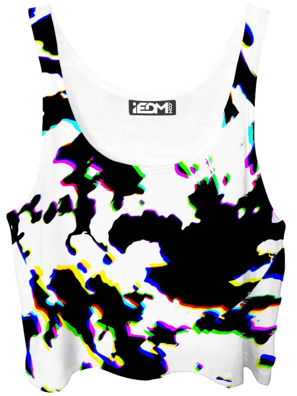 Cow Hide Print Rave Drip Crop Top sold by iEDM
