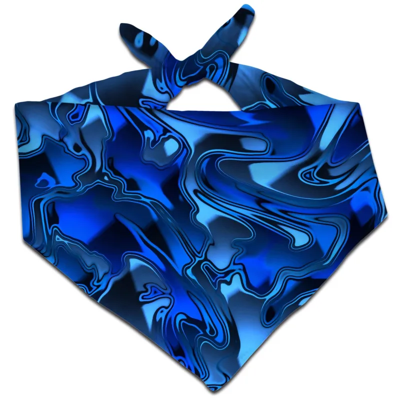 Blue Chromatic Melt Bandana sold by iEDM
