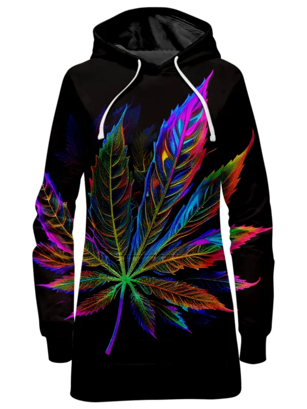 Blacklight Weed Hoodie Dress sold by iEDM