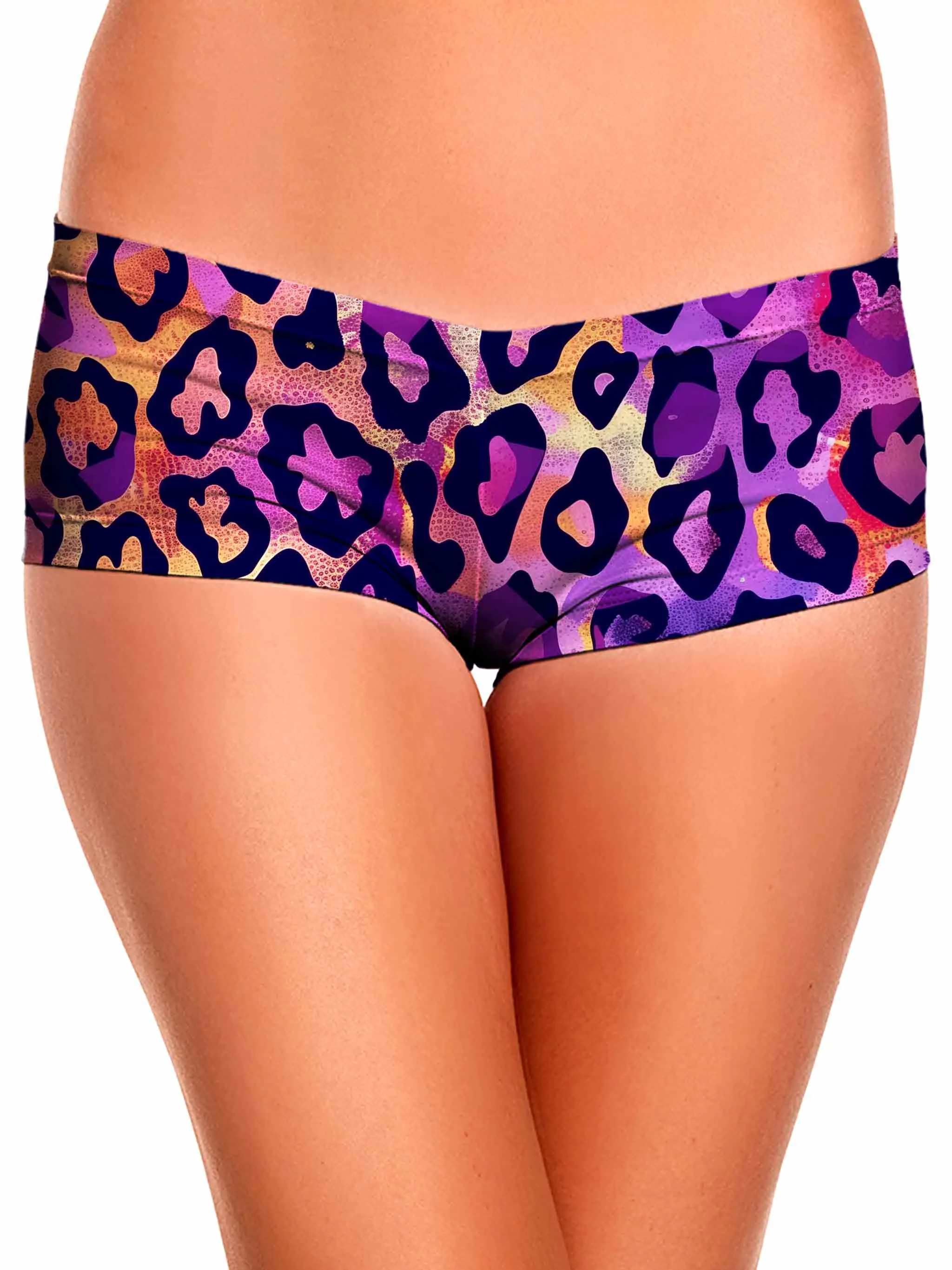 Neon Leopard Booty Shorts sold by iEDM