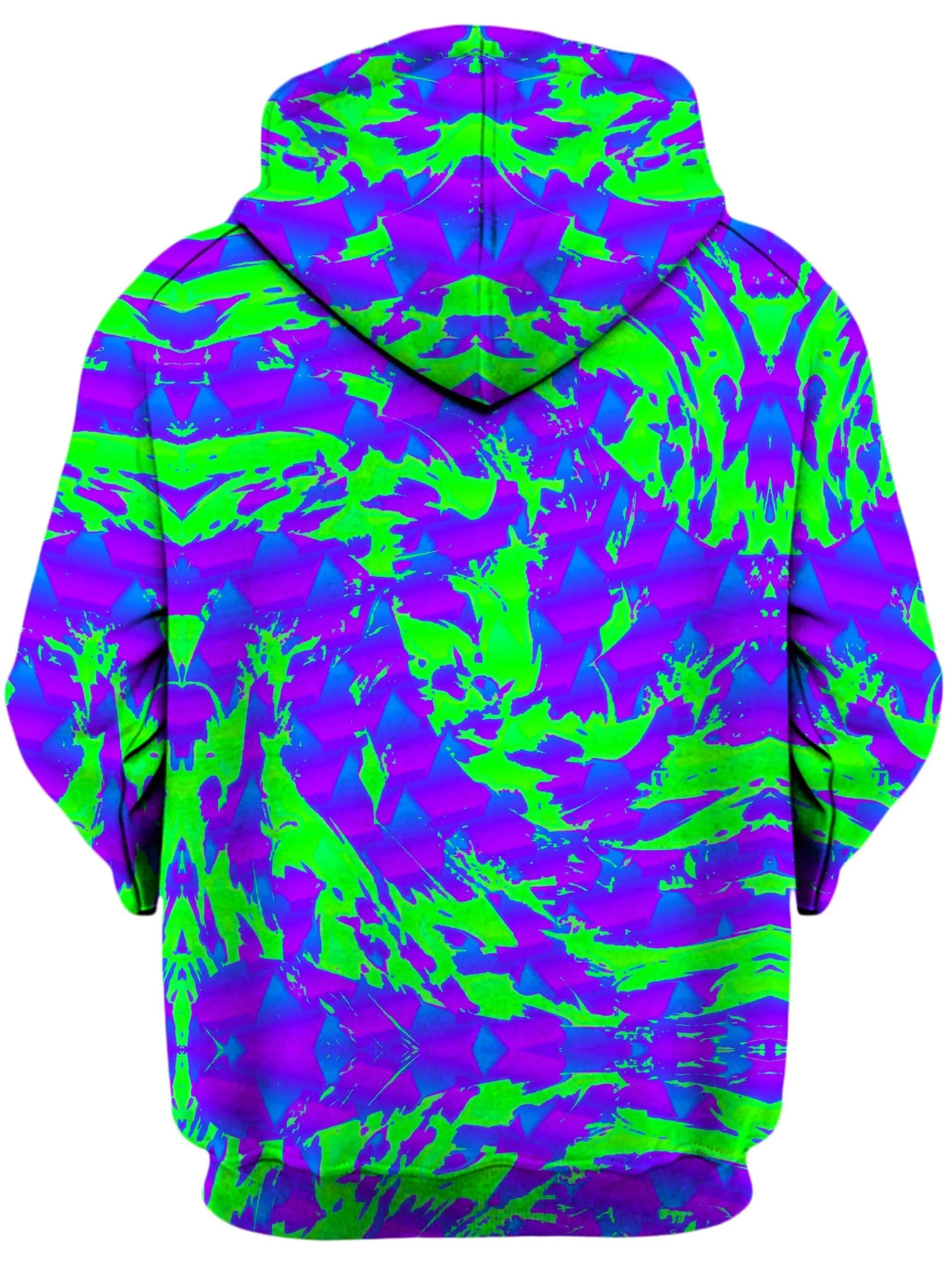 Green and Purple Hypno Splatter Unisex Zip-Up Hoodie sold by iEDM product image thumbnail 2
