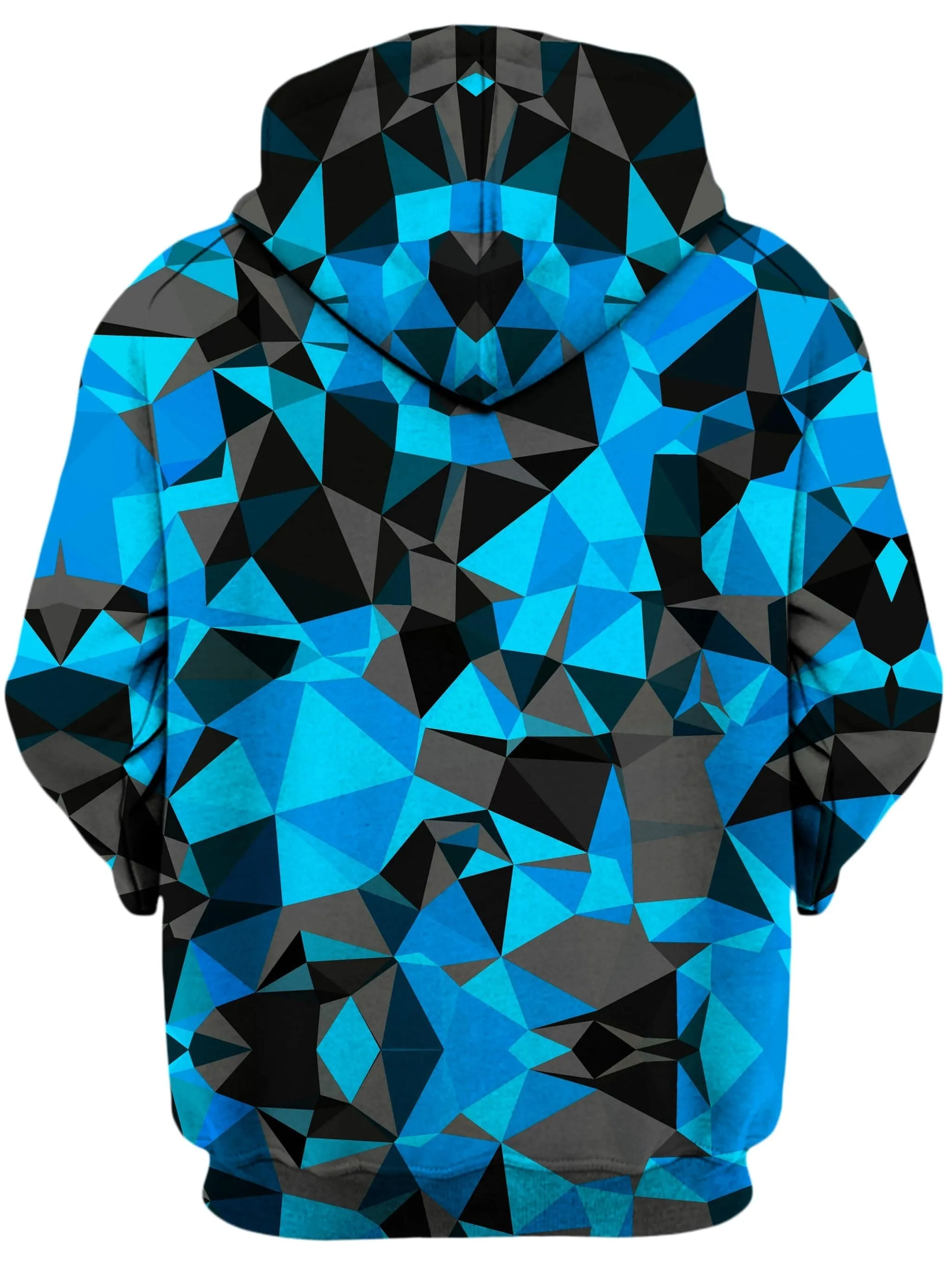 Blue and Black Geo Unisex Zip-Up Hoodie sold by iEDM product image thumbnail 2