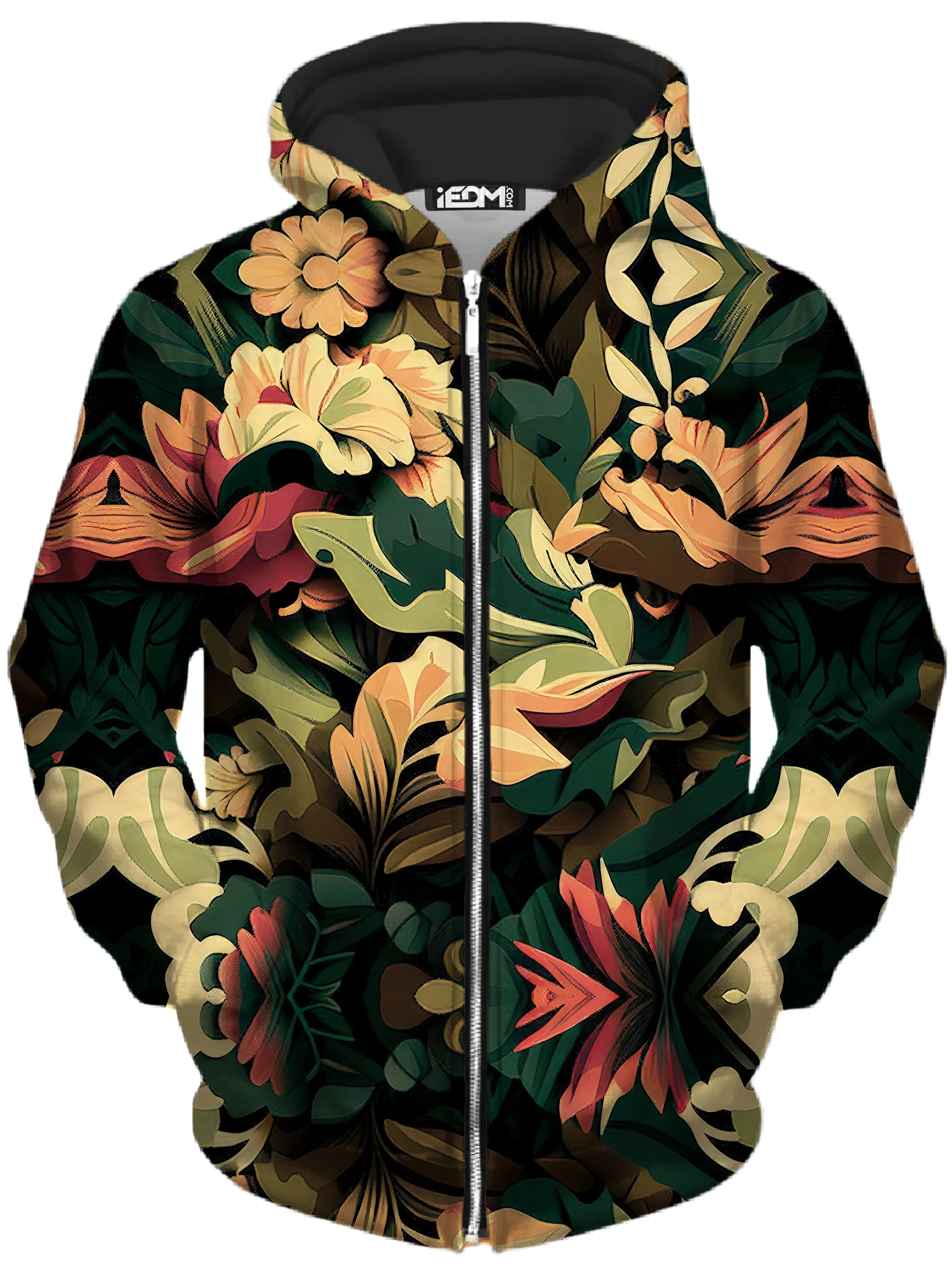 Floral Camo Unisex Zip-Up Hoodie sold by iEDM
