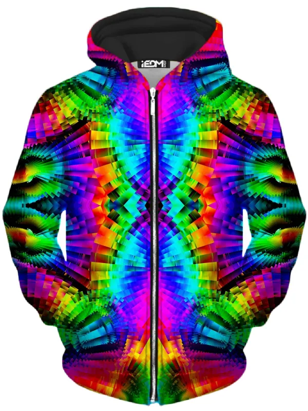 Reality Breakdown Unisex Zip-Up Hoodie sold by iEDM