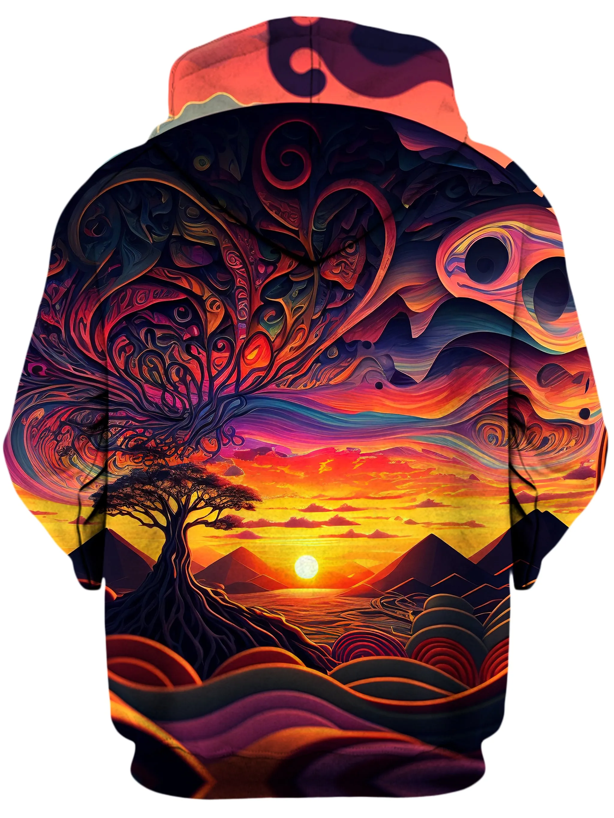 Acid Sunset Unisex Zip-Up Hoodie sold by iEDM product image thumbnail 2