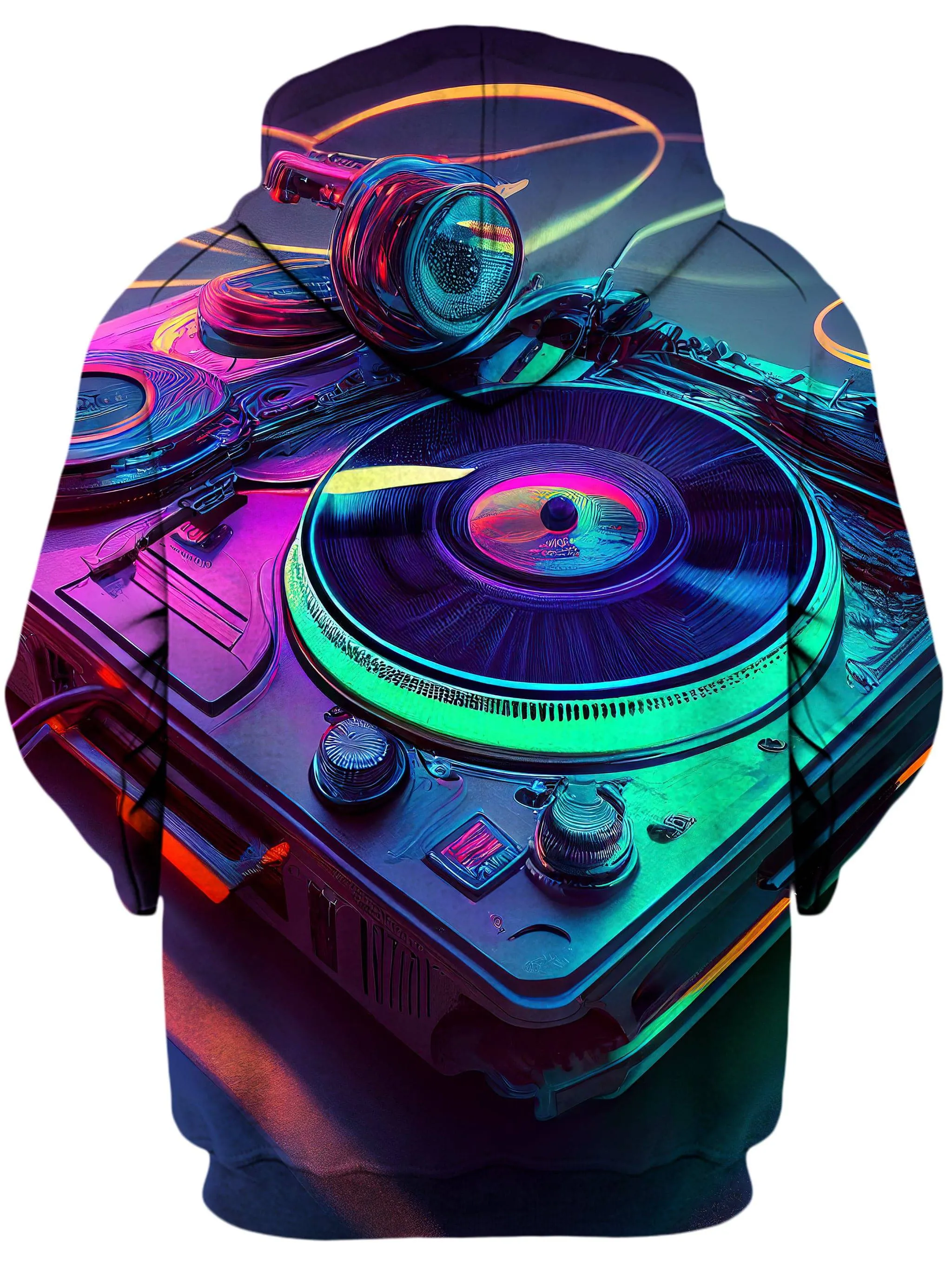 Neon Turntables Unisex Hoodie sold by iEDM product image thumbnail 2