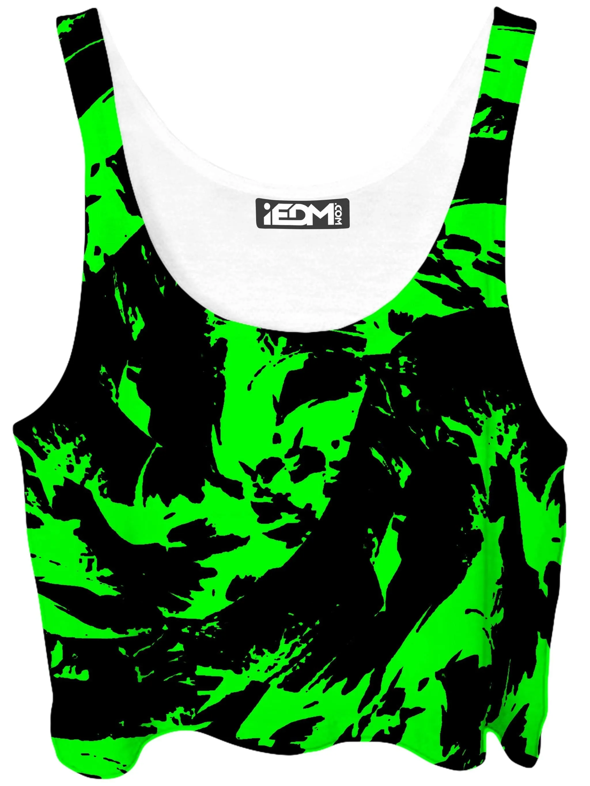 Neon Graffiti Paint Splatter Crop Top sold by iEDM