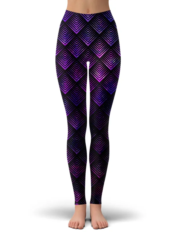 Galactic Dragon Scale Purple Leggings sold by iEDM