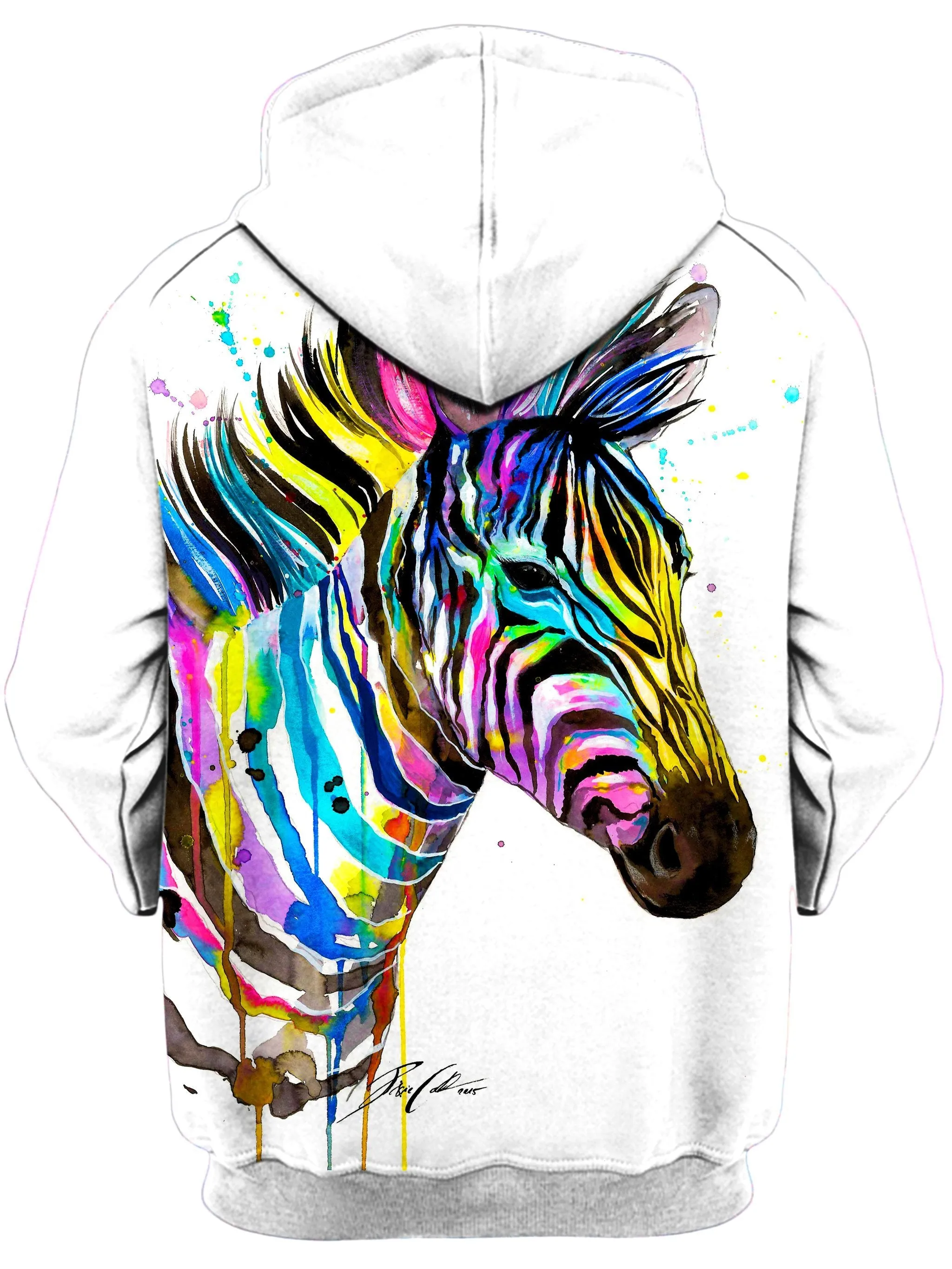 Zebra Bunt Unisex Hoodie sold by iEDM product image thumbnail 2