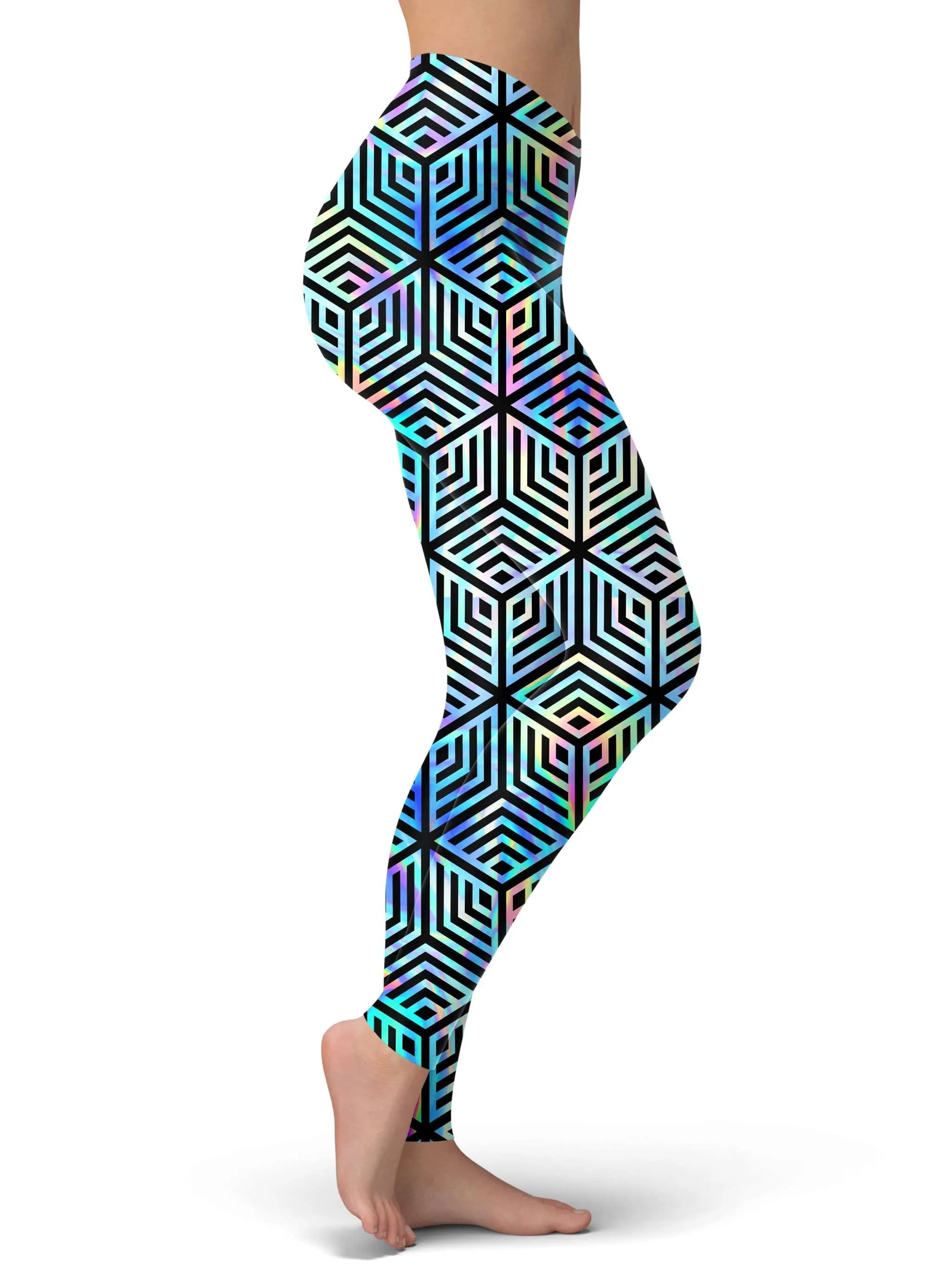 Holographic Hexagon Leggings sold by iEDM product image thumbnail 2