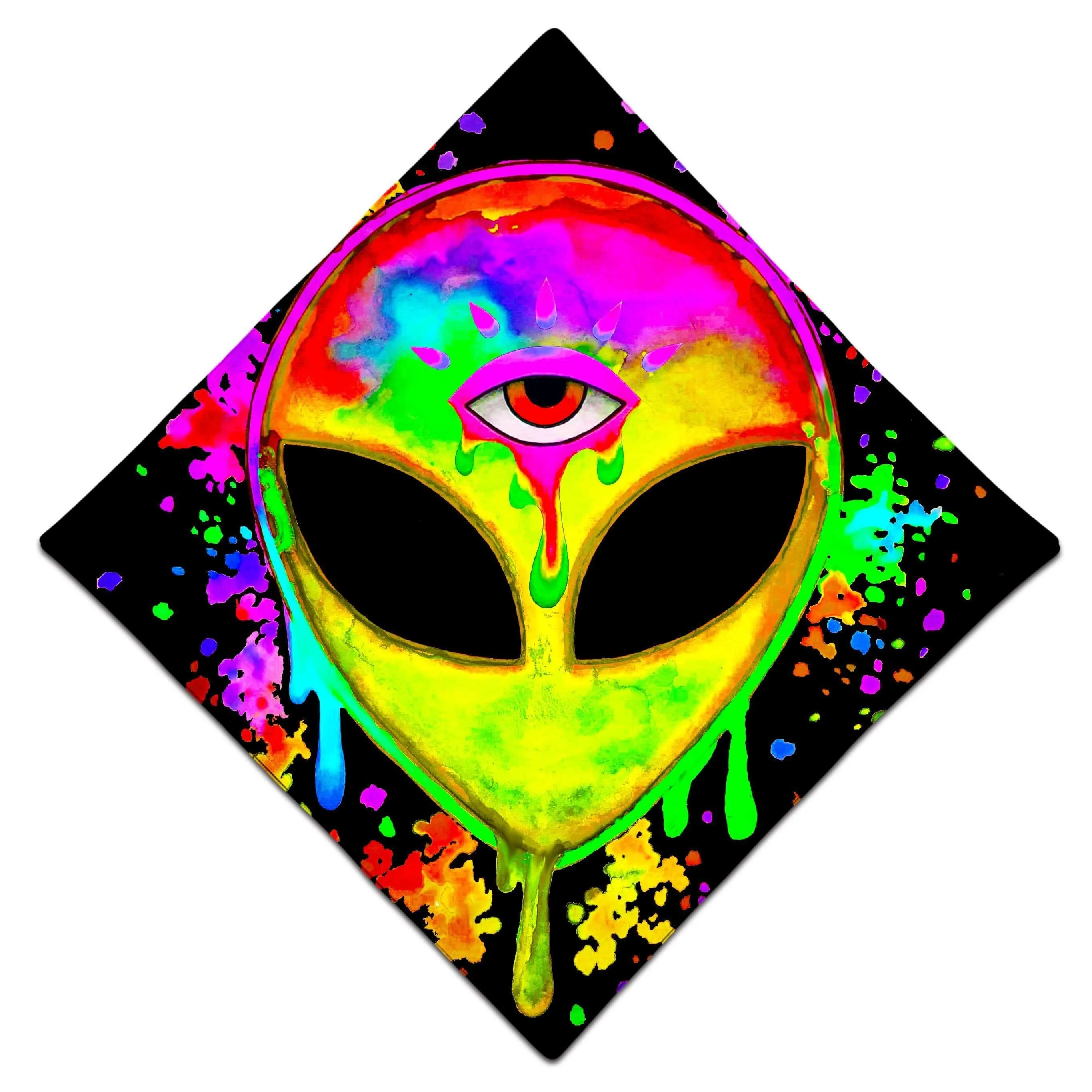 Splatter Alien Yellow Bandana sold by iEDM product image thumbnail 3
