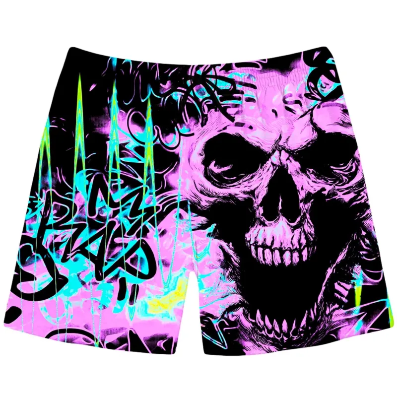 Skull Graffiti Swim Trunks sold by iEDM