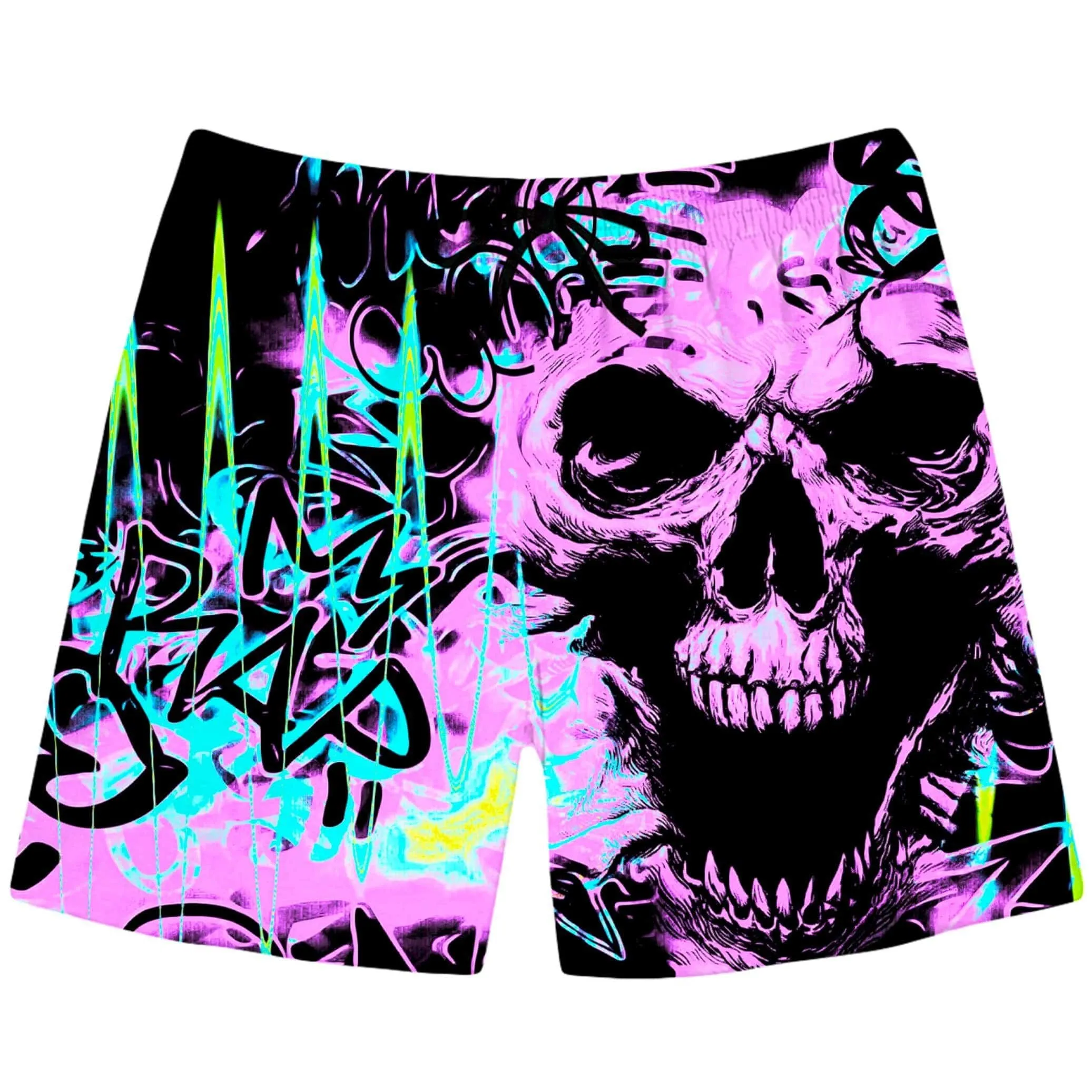 Skull Graffiti Swim Trunks sold by iEDM