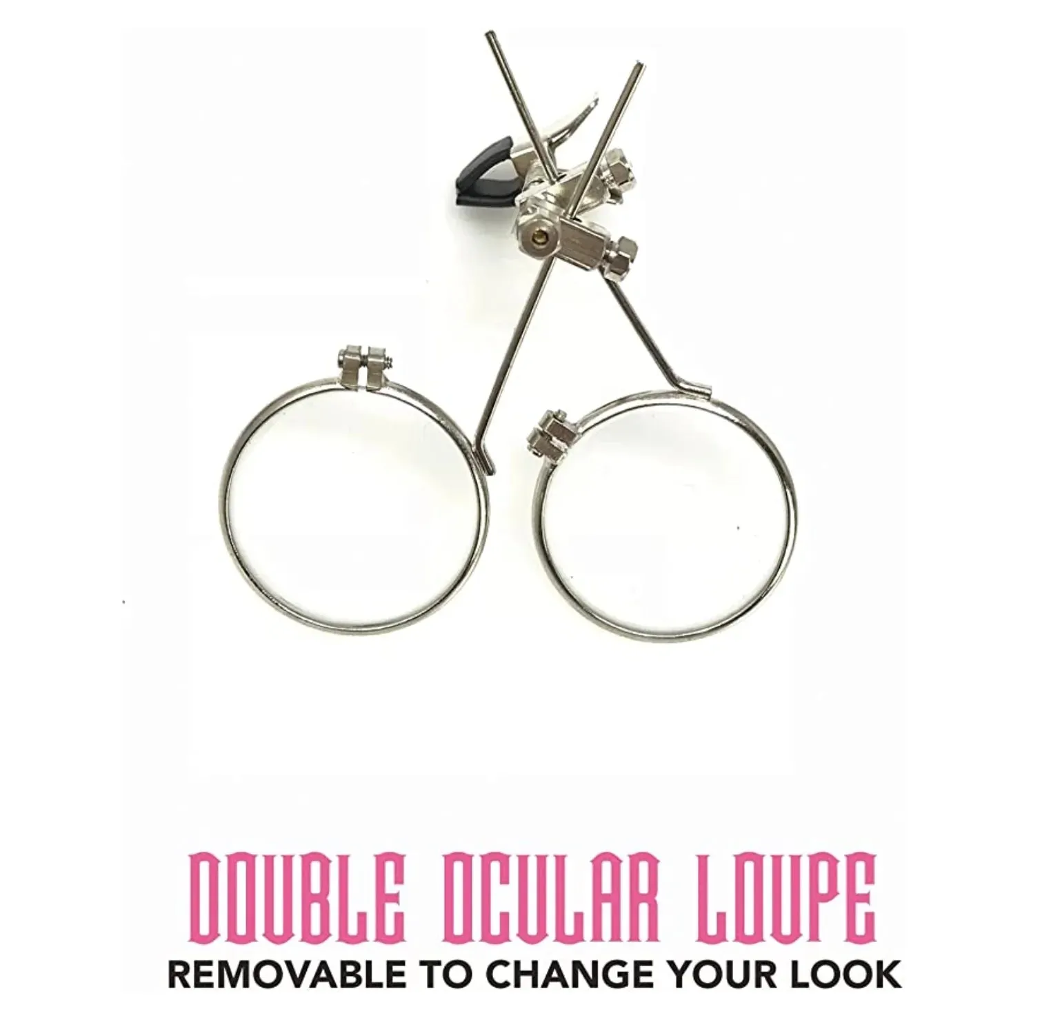 Steampunk Goggles With Magnifying Loupes UV Glow Neon Pink Prism Diffraction Lenses sold by iEDM product image thumbnail 3