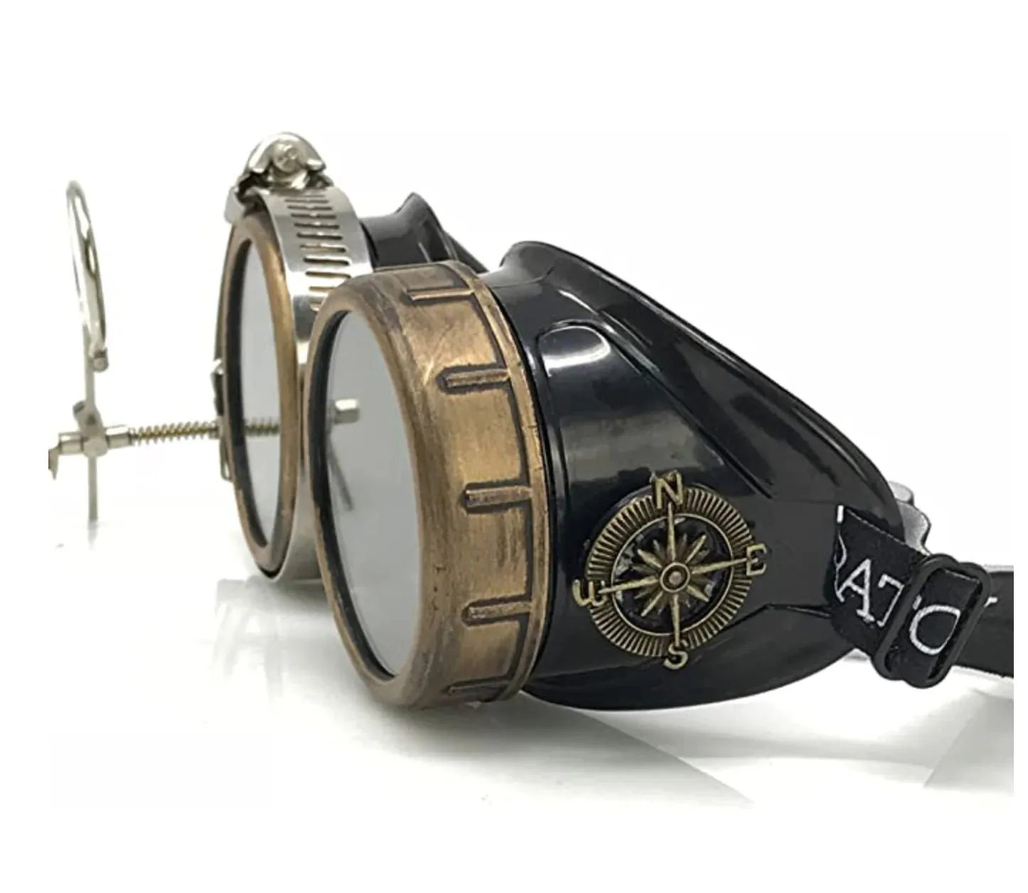 Steampunk Goggles With Magnifying Loupes Crystal Clear Spiral Diffraction Lenses sold by iEDM product image thumbnail 5