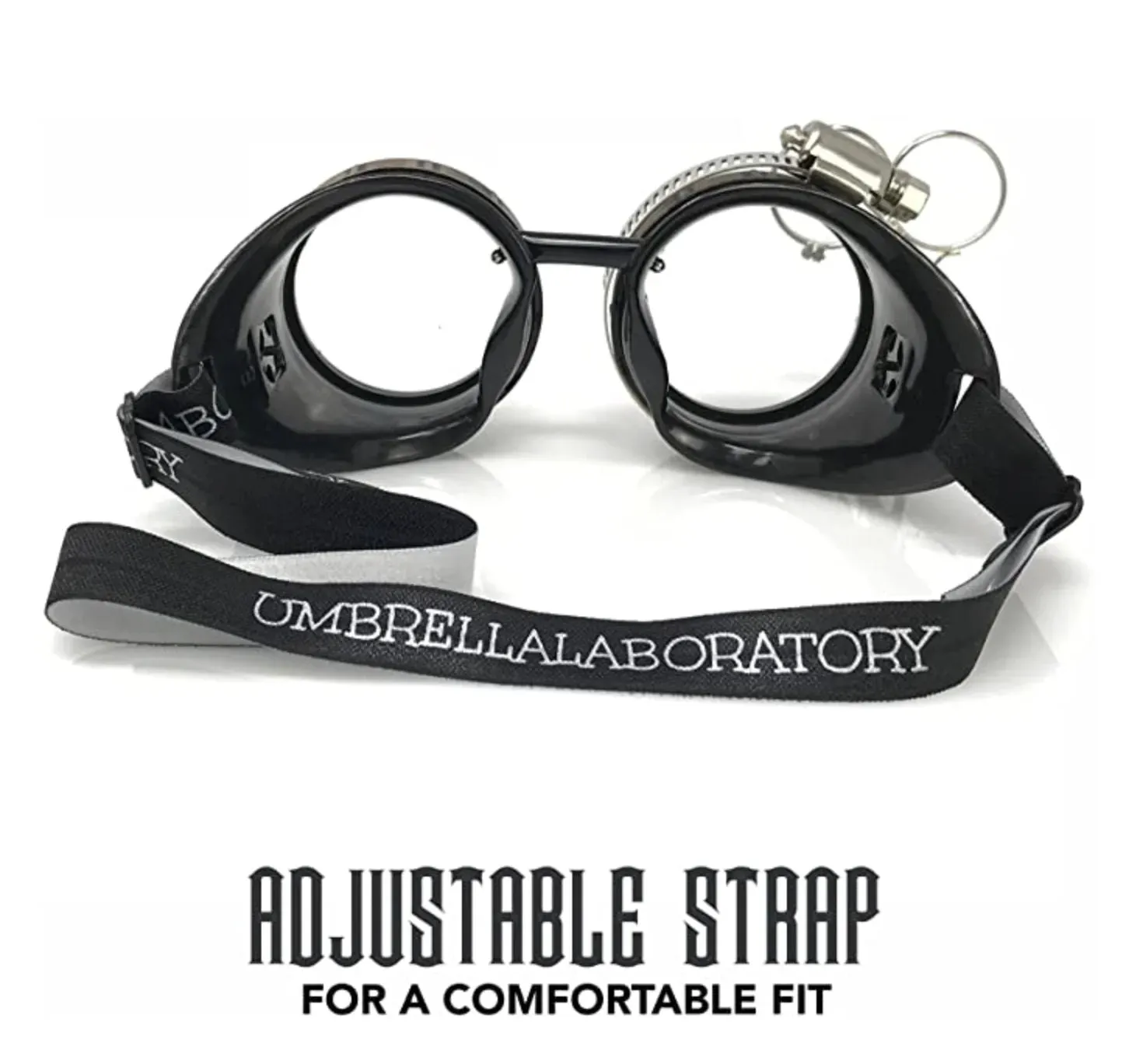 Steampunk Goggles With Magnifying Loupes Crystal Clear Spiral Diffraction Lenses sold by iEDM product image thumbnail 4