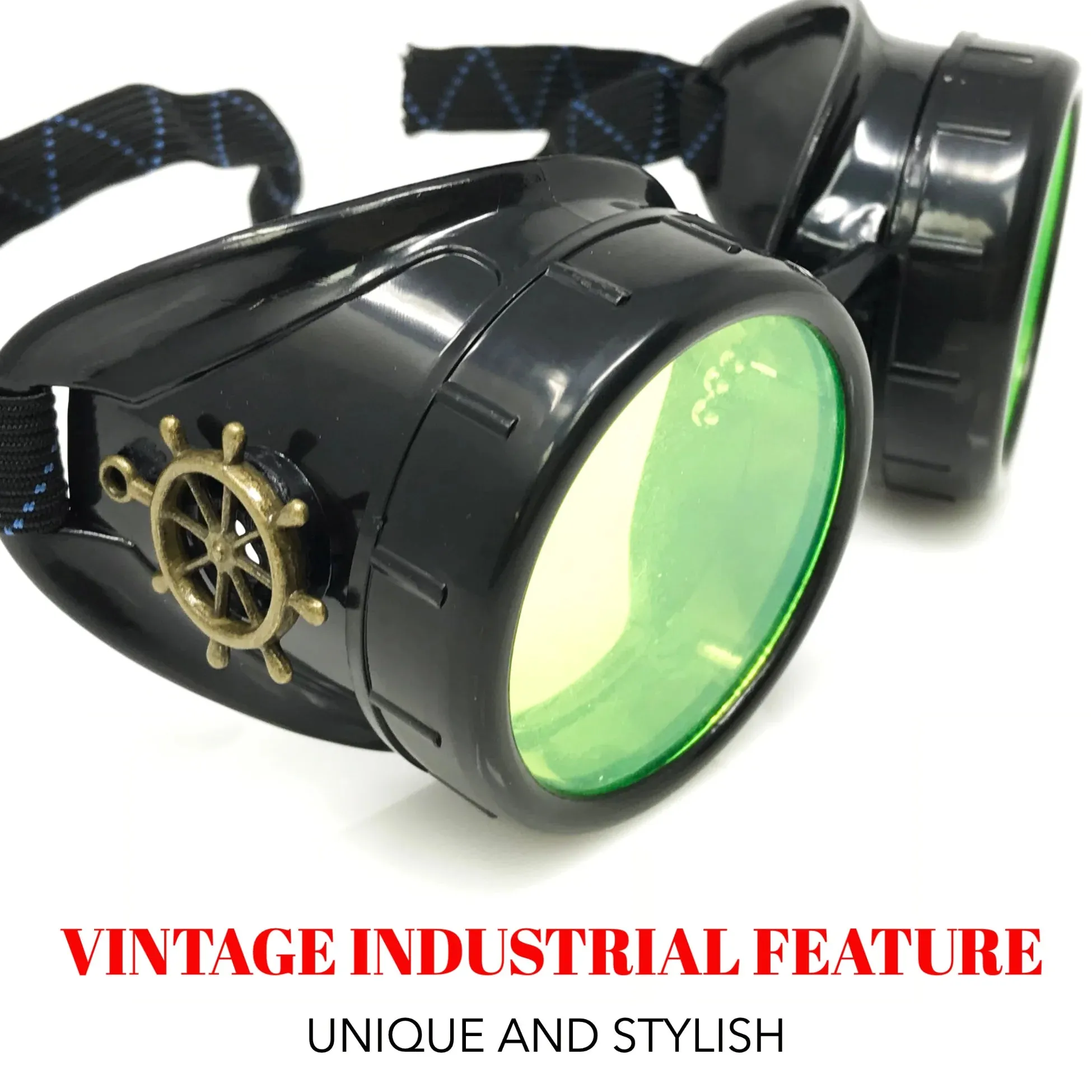 Steampunk Mad Scientist Goggles UV Glow Neon Rave Lenses sold by iEDM product image thumbnail 5
