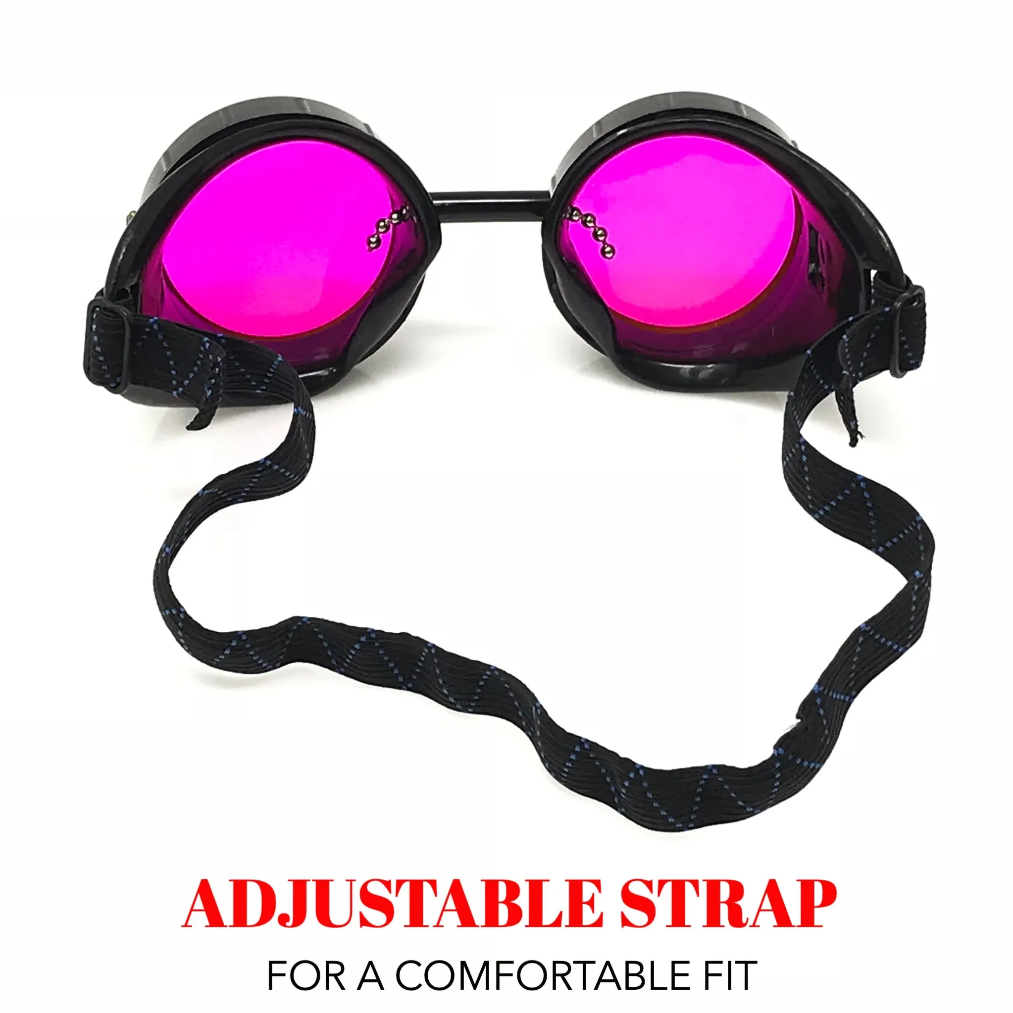 Steampunk Mad Scientist Goggles UV Glow Neon Rave Lenses sold by iEDM product image thumbnail 3