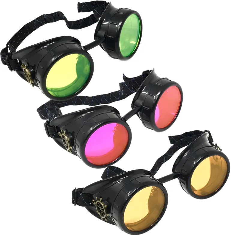 Steampunk Mad Scientist Goggles UV Glow Neon Rave Lenses sold by iEDM