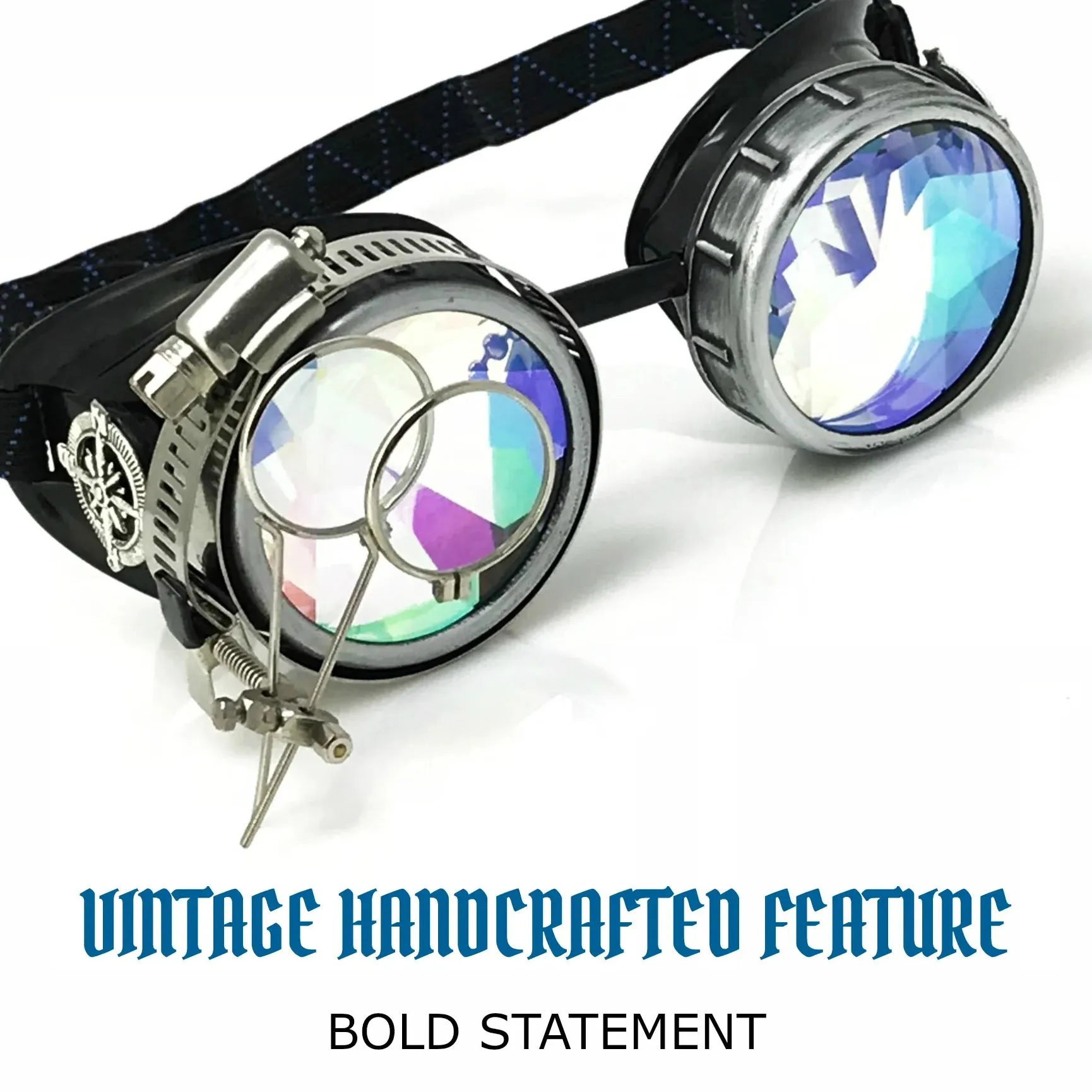 DJ Approved Glasses Rave Eyewear With Magnifying Eye Loupes Kaleidoscope Lenses sold by iEDM product image thumbnail 3