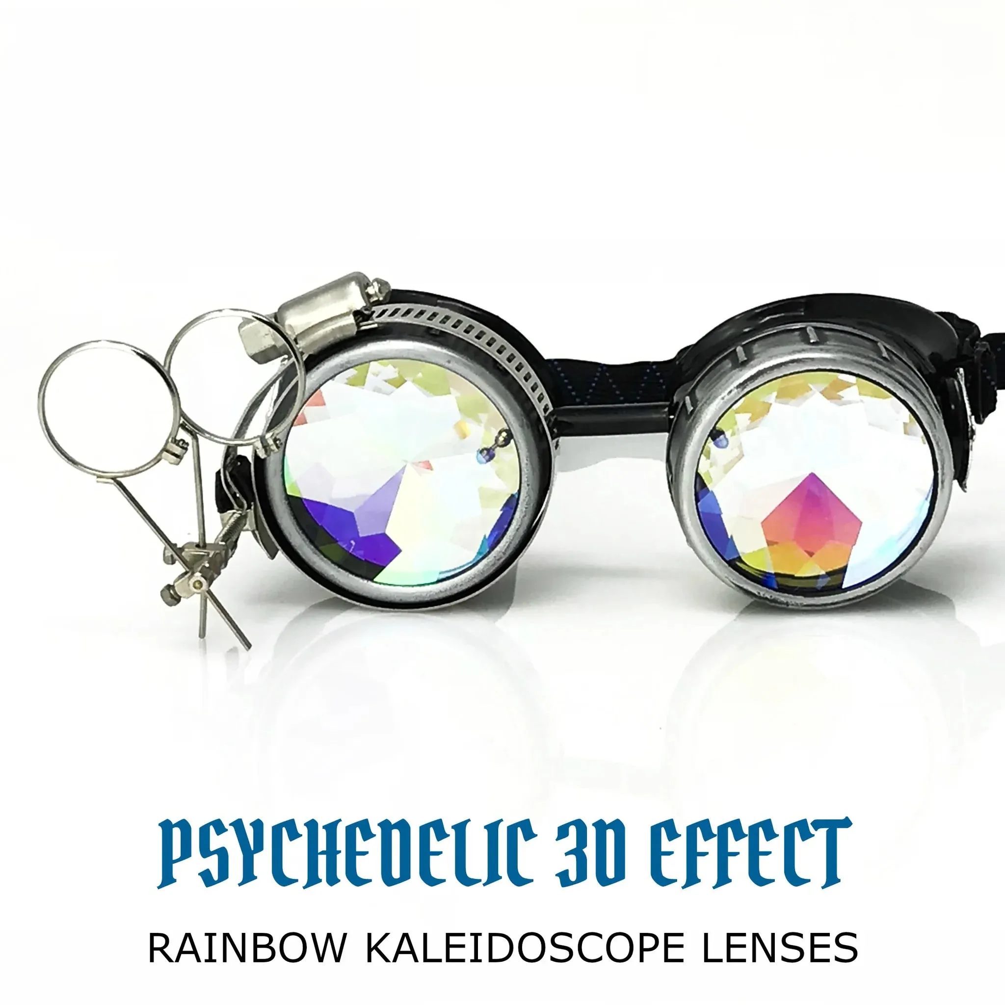 DJ Approved Glasses Rave Eyewear With Magnifying Eye Loupes Kaleidoscope Lenses sold by iEDM product image thumbnail 4