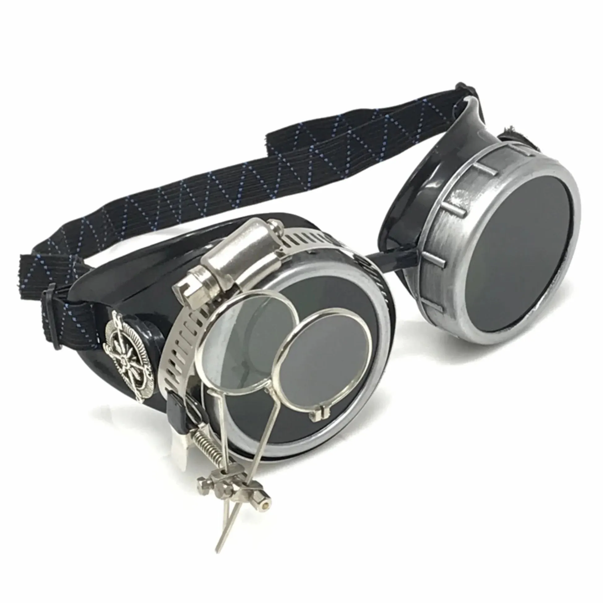 Diesel Goth Punk Vespa Goggles With Magnifying Eye Loupes Black Lenses sold by iEDM