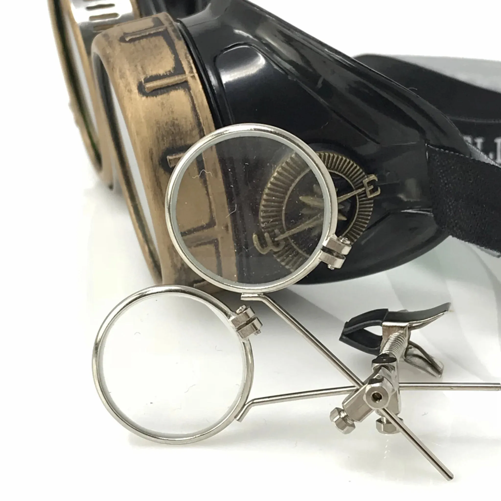 Steampunk Goggles With Magnifying Loupes Green Lenses sold by iEDM product image thumbnail 5
