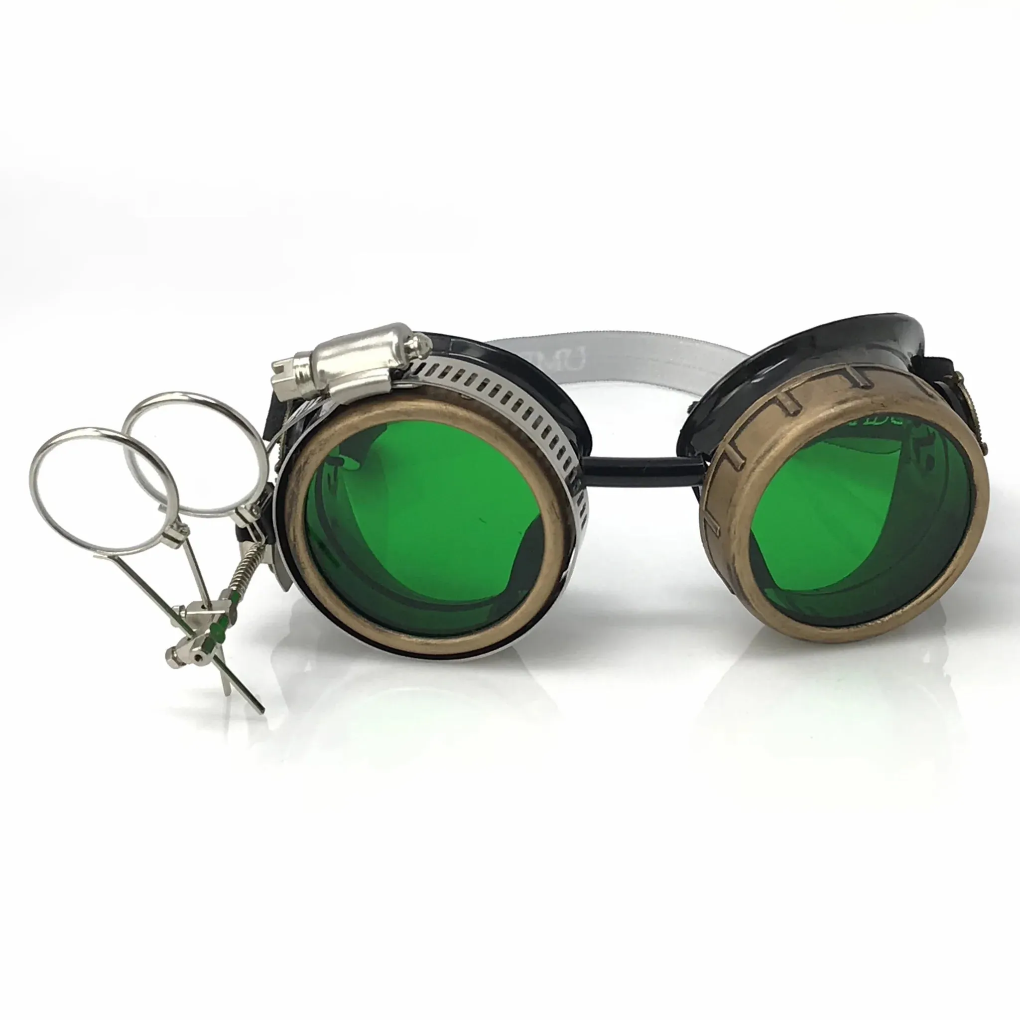 Steampunk Goggles With Magnifying Loupes Green Lenses sold by iEDM product image thumbnail 3