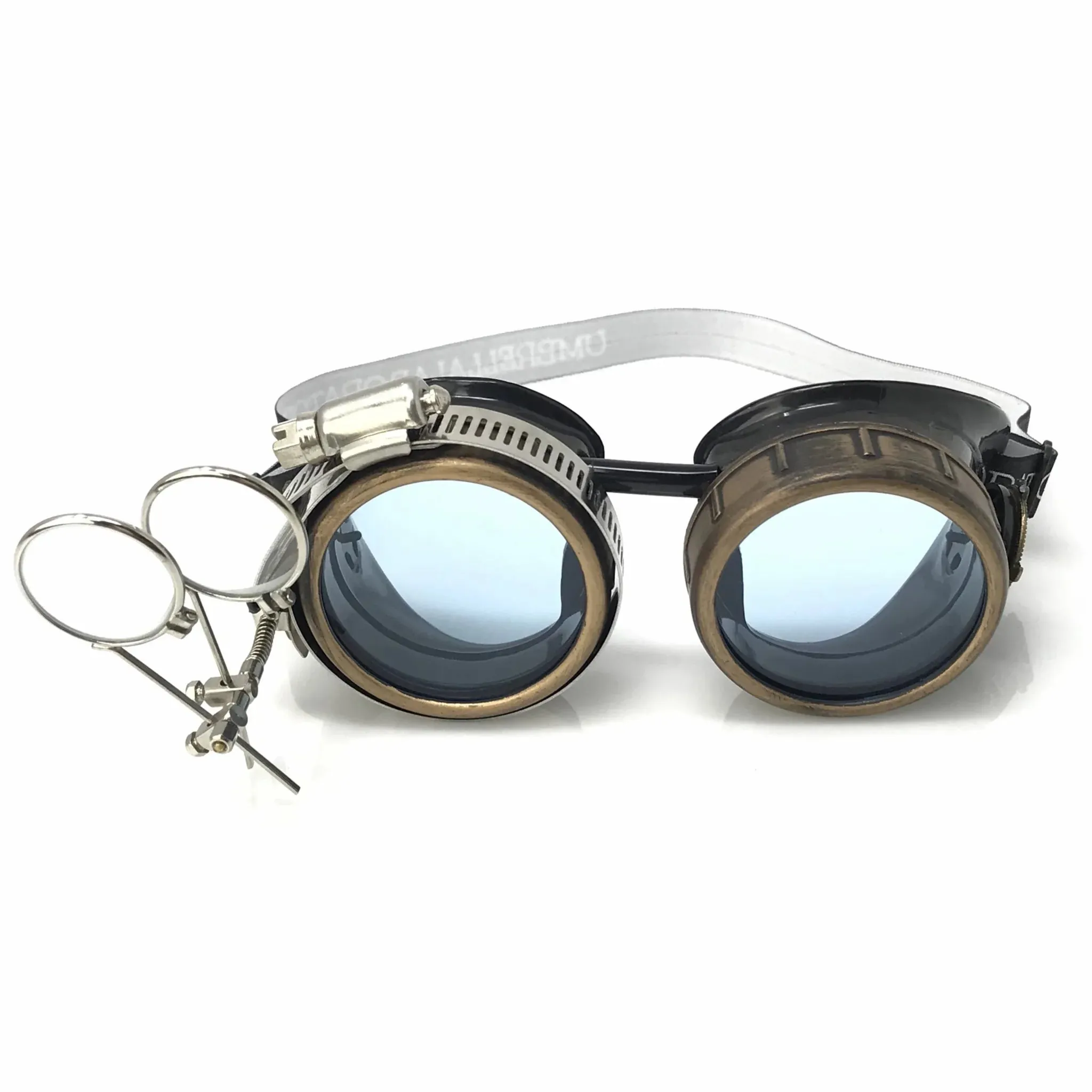 Steampunk Goggles With Magnifying Loupes Light Blue Lenses sold by iEDM product image thumbnail 2