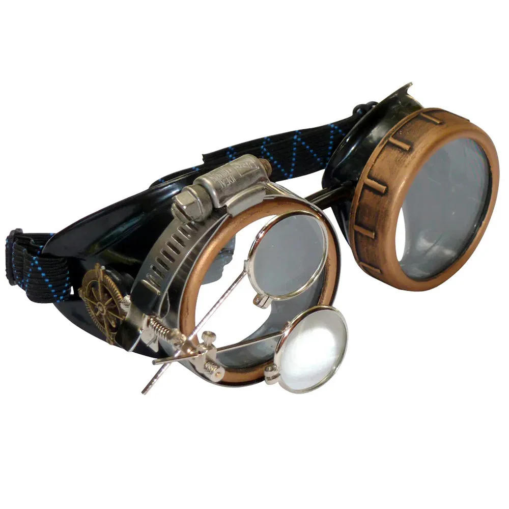 Steampunk Goggles With Magnifying Loupes Clear Lenses sold by iEDM product image thumbnail 2