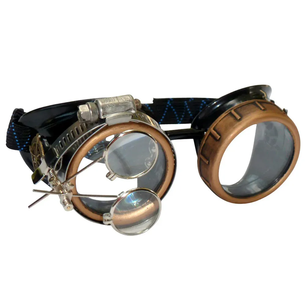 Steampunk Goggles With Magnifying Loupes Clear Lenses sold by iEDM