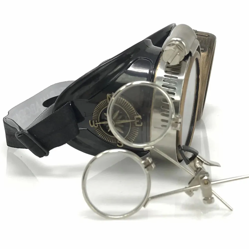Steampunk Goggles With Magnifying Loupes Clear Lenses sold by iEDM product image thumbnail 5
